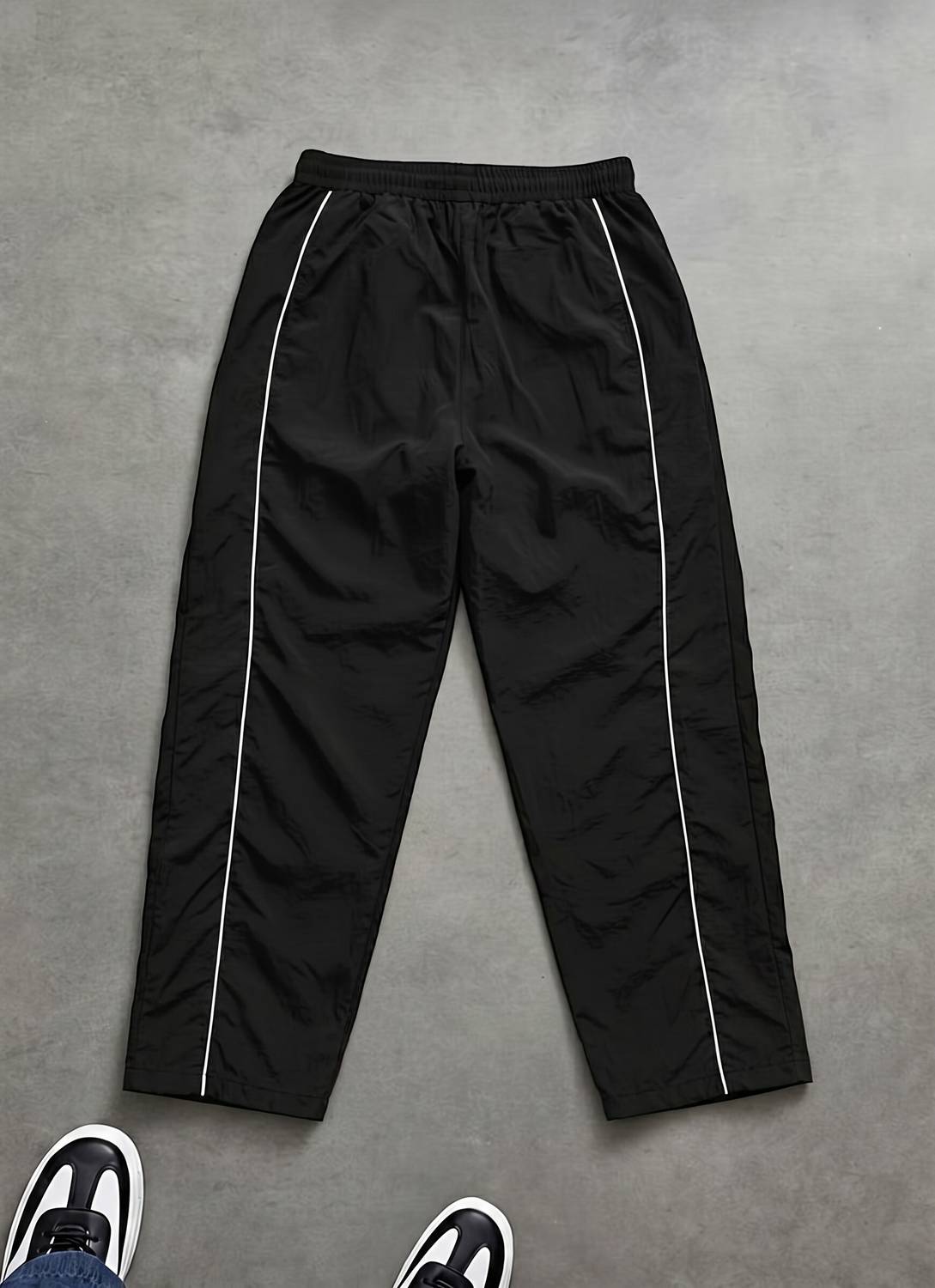 loomzy Striped Black Track Pants - Image 2