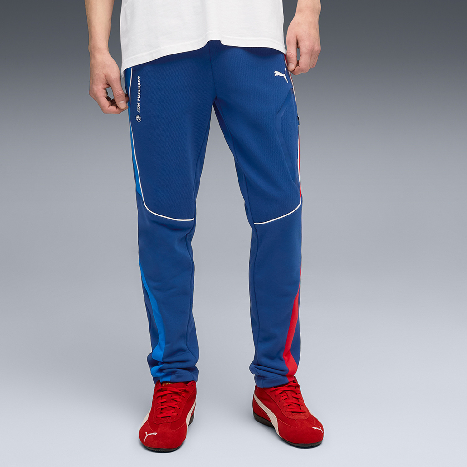 Image of PUMA Solid Men Blue Track Pants