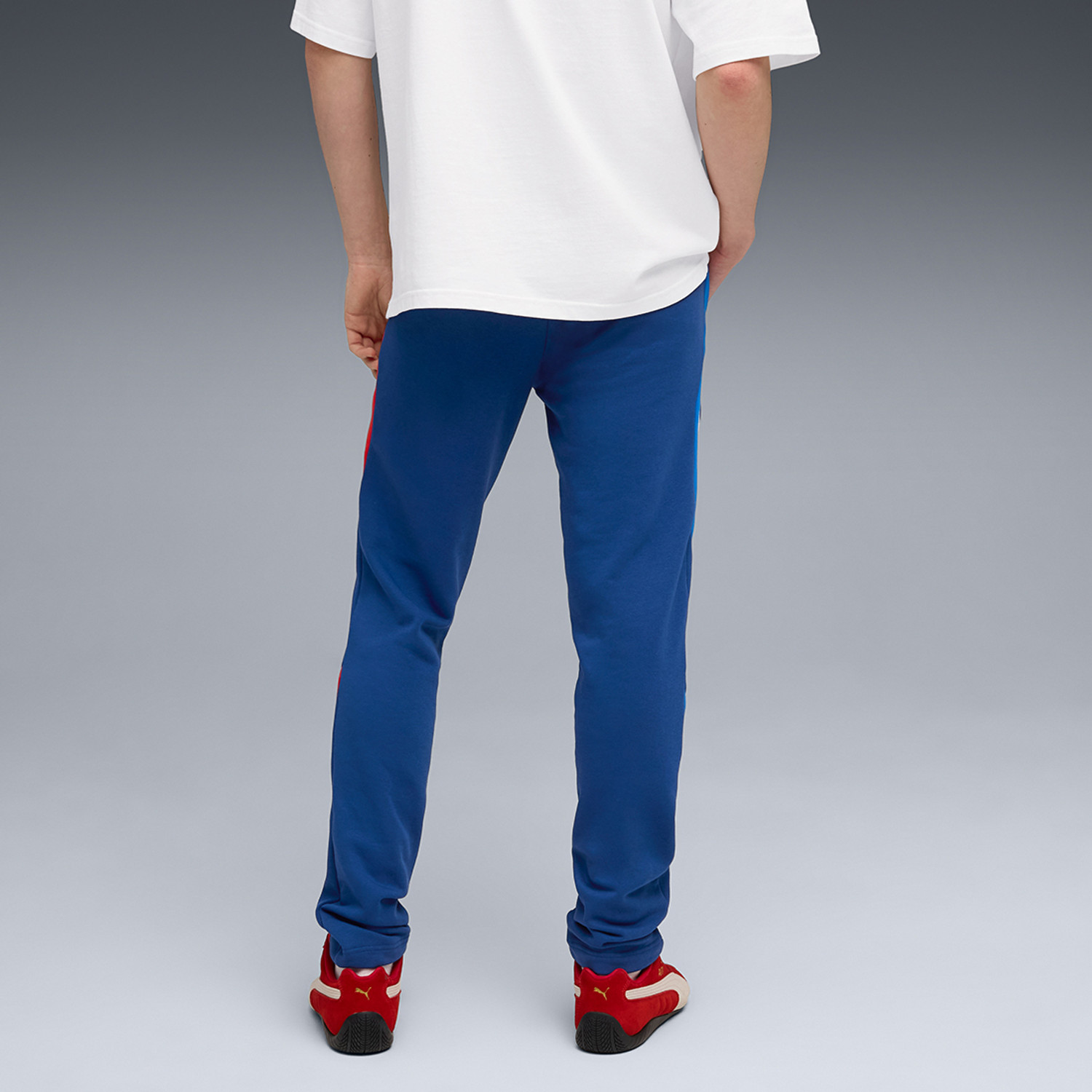 Image of PUMA Solid Men Blue Track Pants