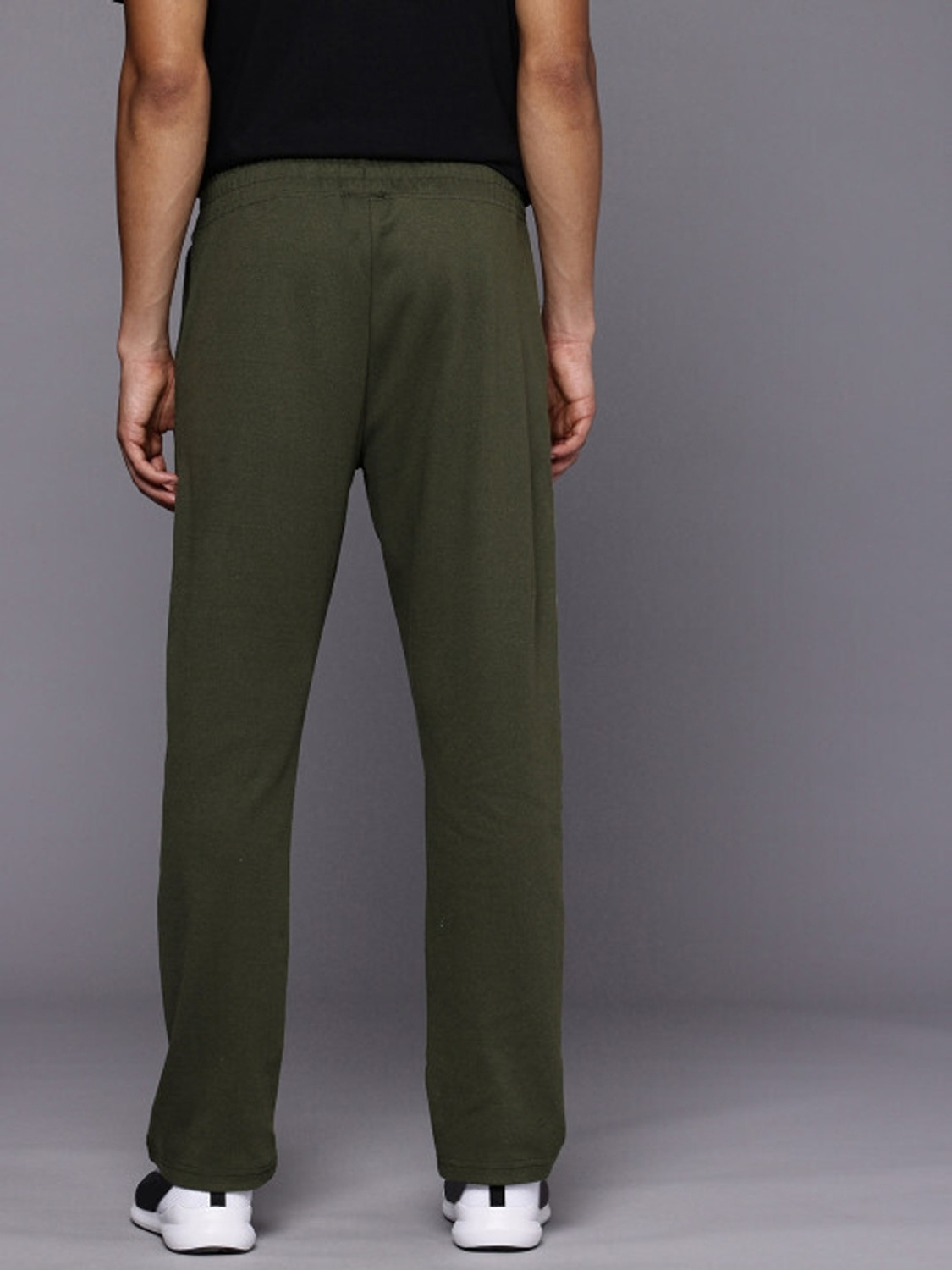Image of HRX by Hrithik Roshan Pack of 2 Men Printed Olive, Blue Track Pants