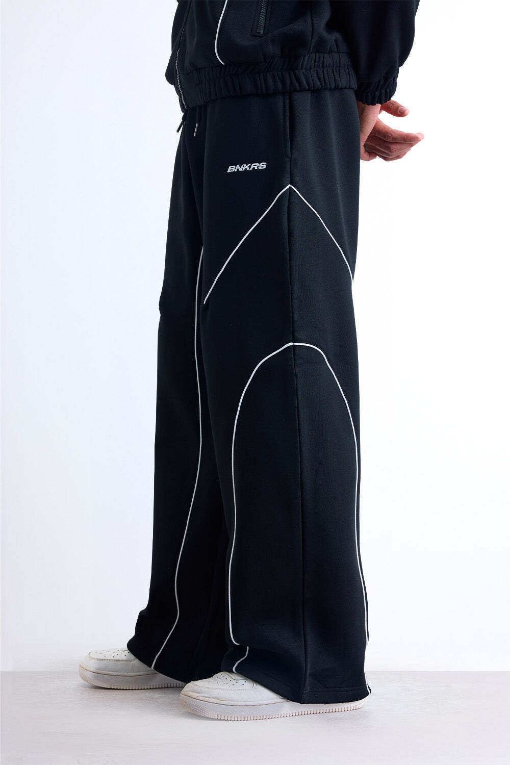 Image of Bonkers Corner Men Striped Black Track Pants