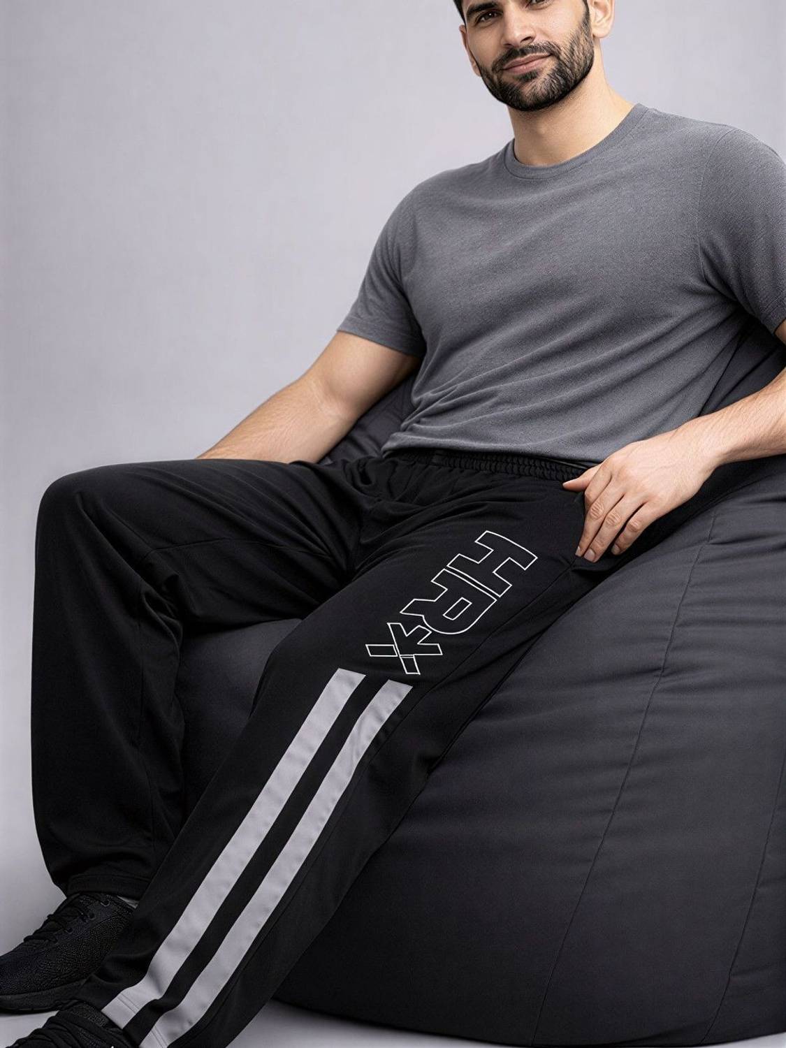 HRX by Hrithik Roshan Black Track Pants - Image 3