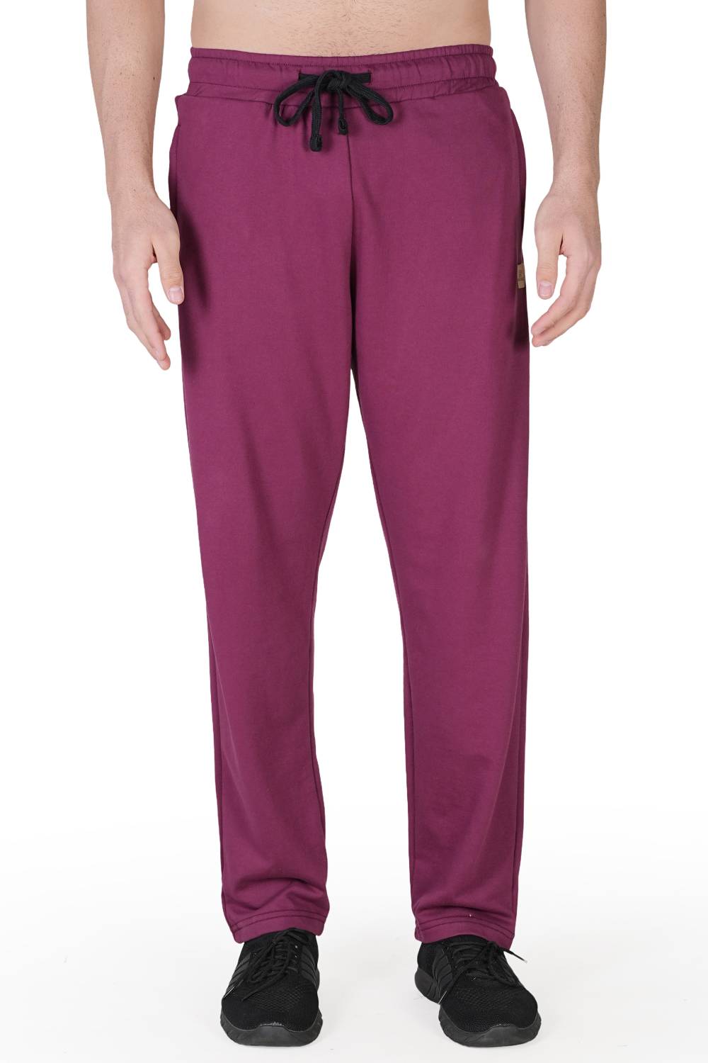 BAGGYBEAR Solid Men Purple Track Pants