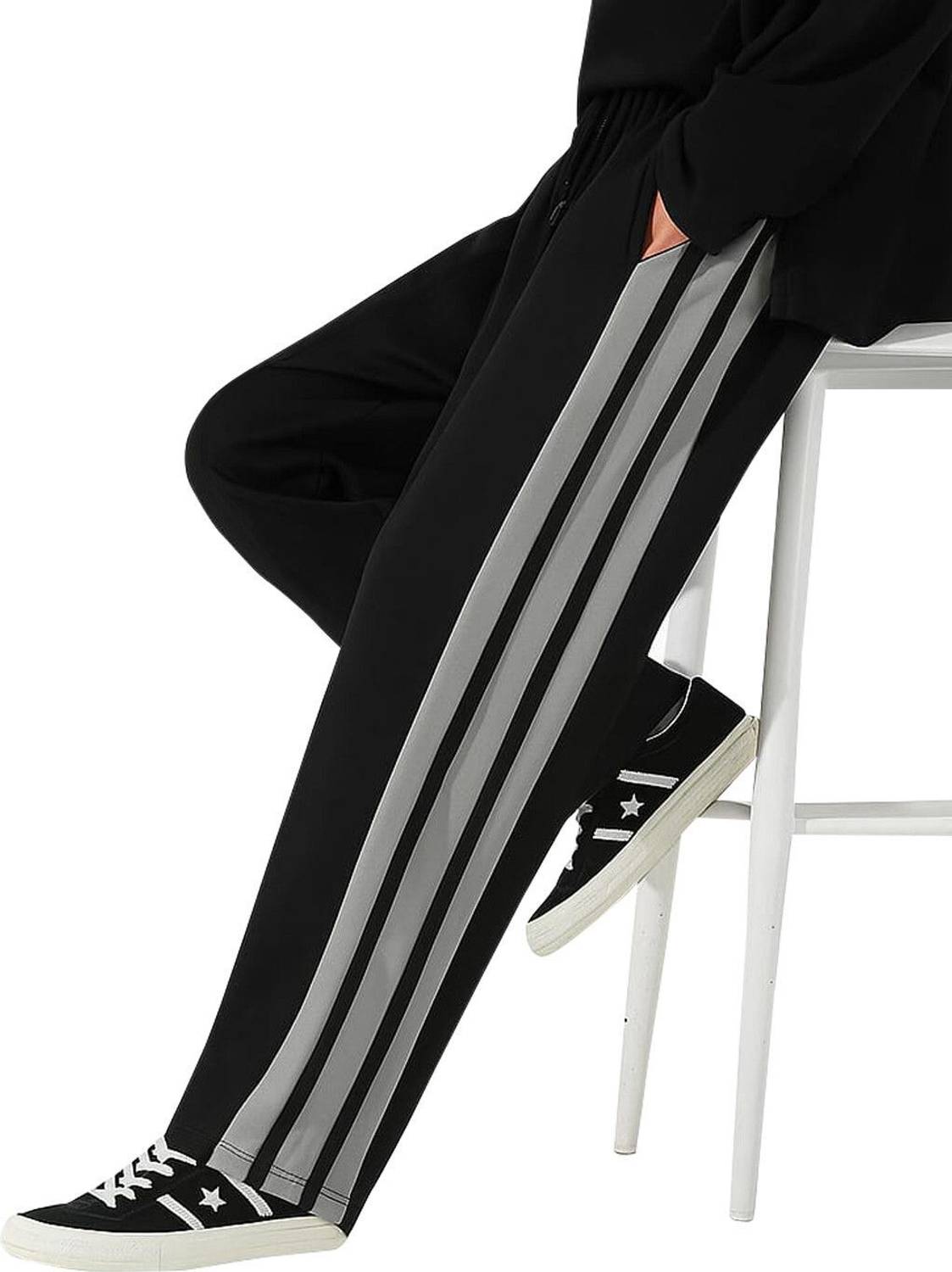 CULISH Striped Black Track Pants - Image 1