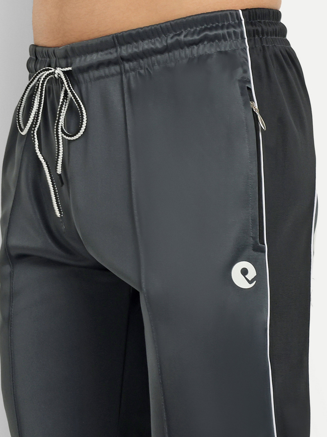 Image of ESTRO Solid Men Grey, Blue Track Pants