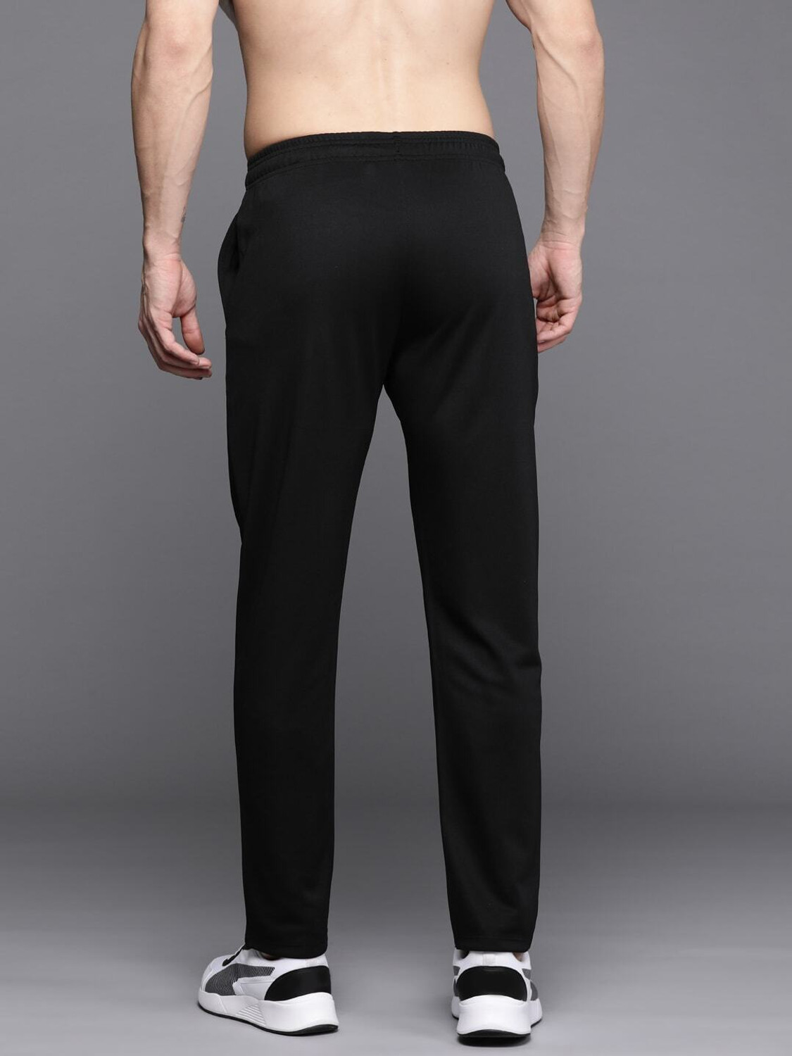 Image of HRX by Hrithik Roshan Solid Men Black Track Pants