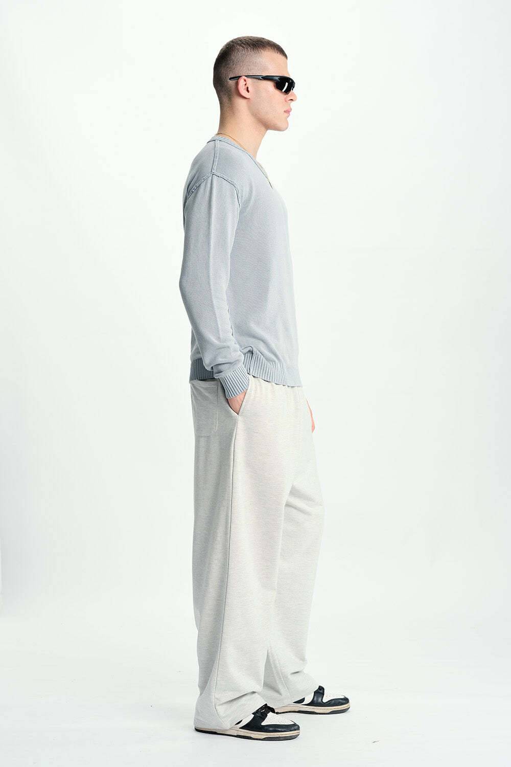 Bonkers Corner Self Design Men Grey Track Pants - Image 4