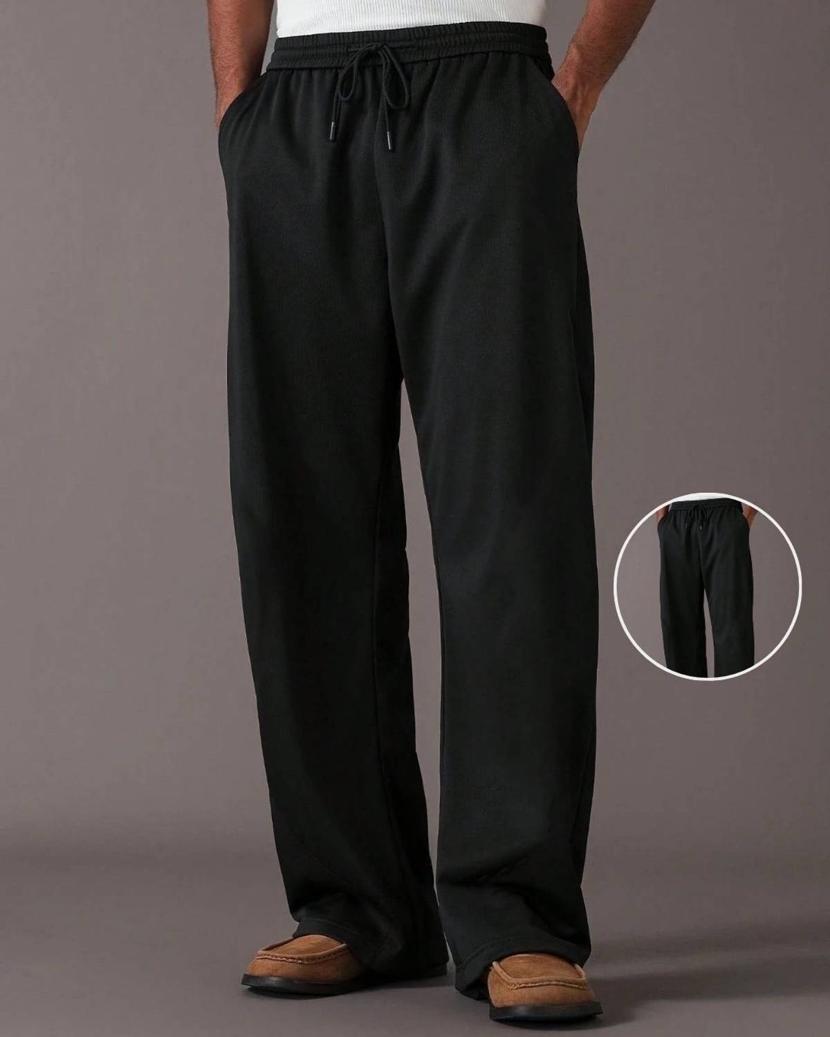 Cloth N Code Solid Men Black Track Pants