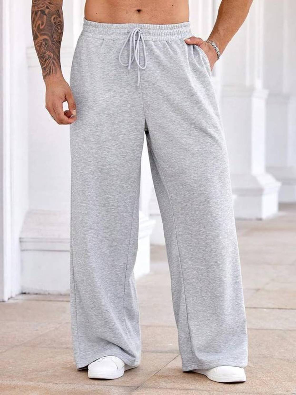 ELGANE Solid Men Grey Track Pants