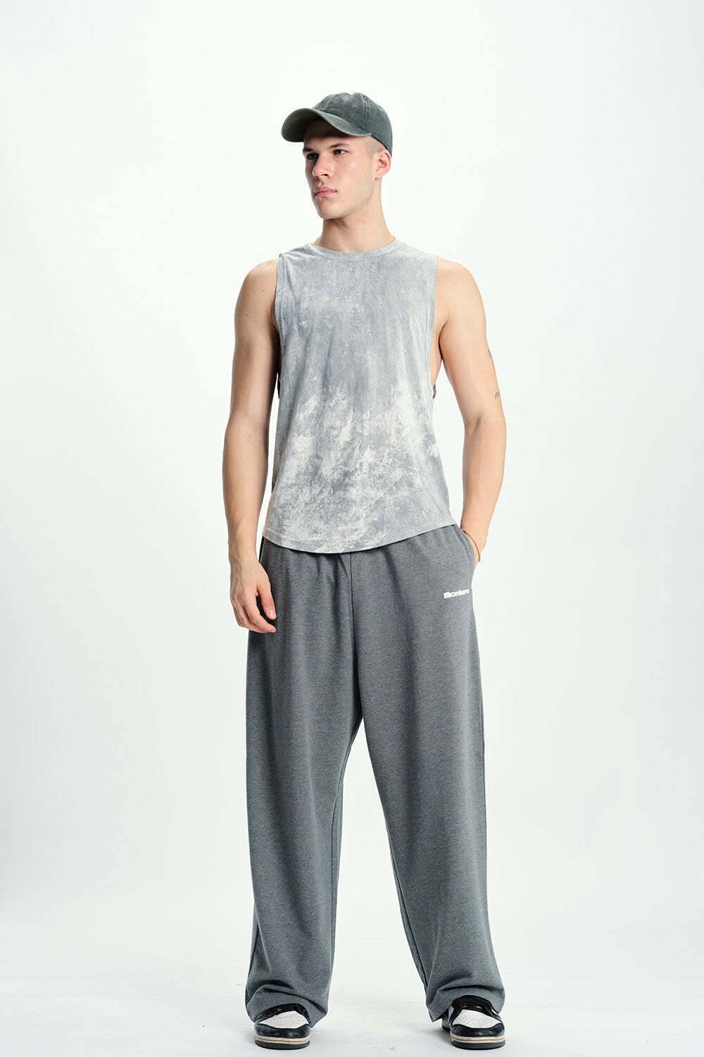 Bonkers Corner Men Solid Grey Track Pants - Image 2