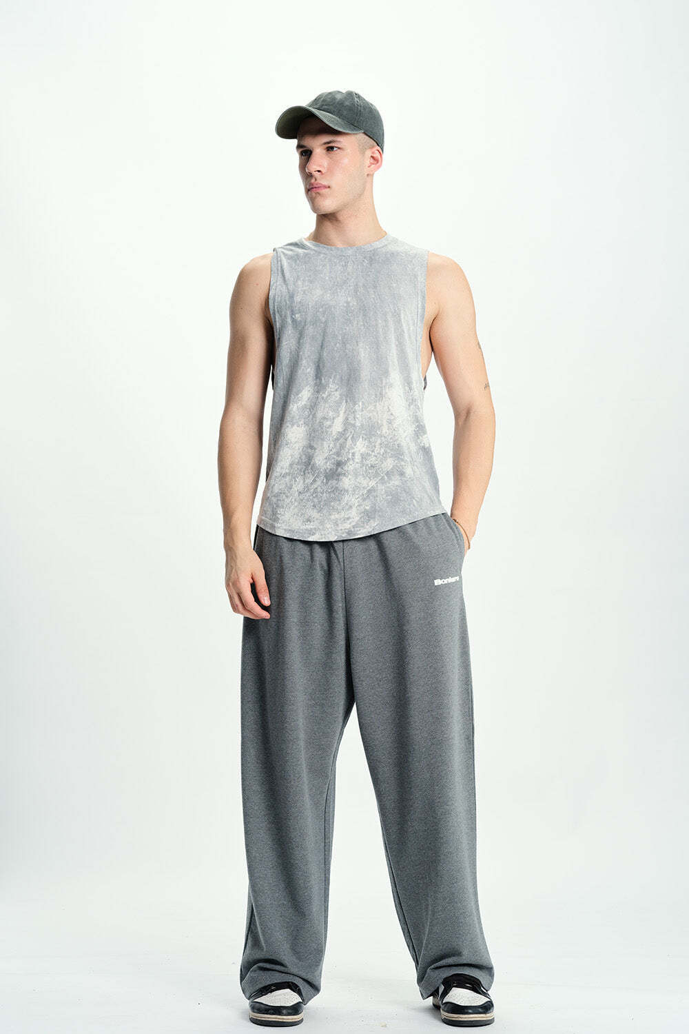 Image of Bonkers Corner Printed Men Grey Track Pants
