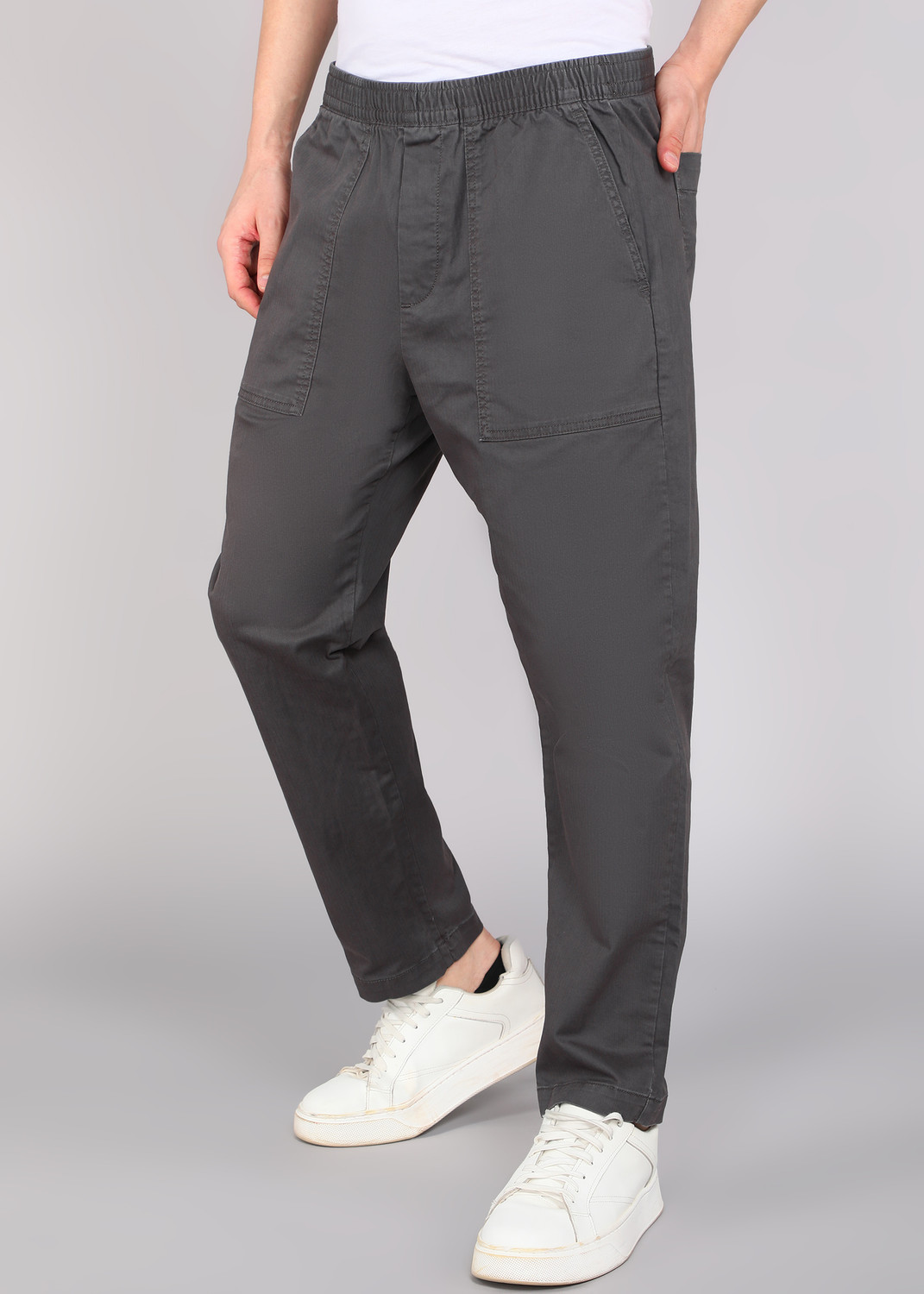 Image of GAP Solid Men Black Track Pants
