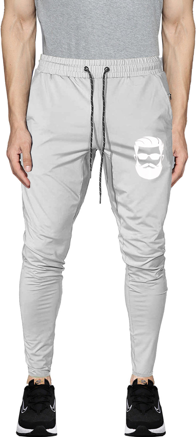 Image of AVOLT Printed Men White Track Pants