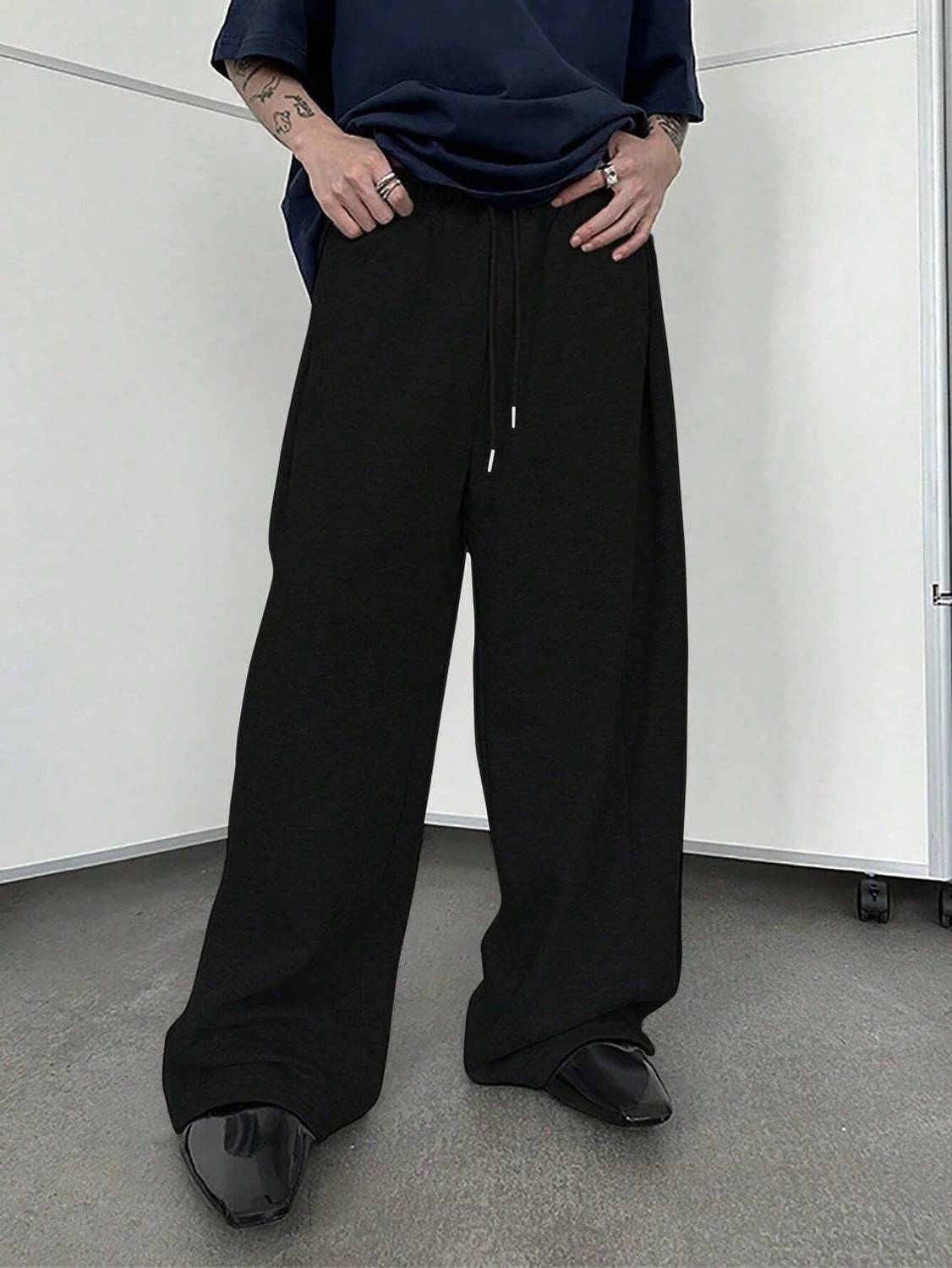 bulldozerbaba Solid Men Black Track Pants
