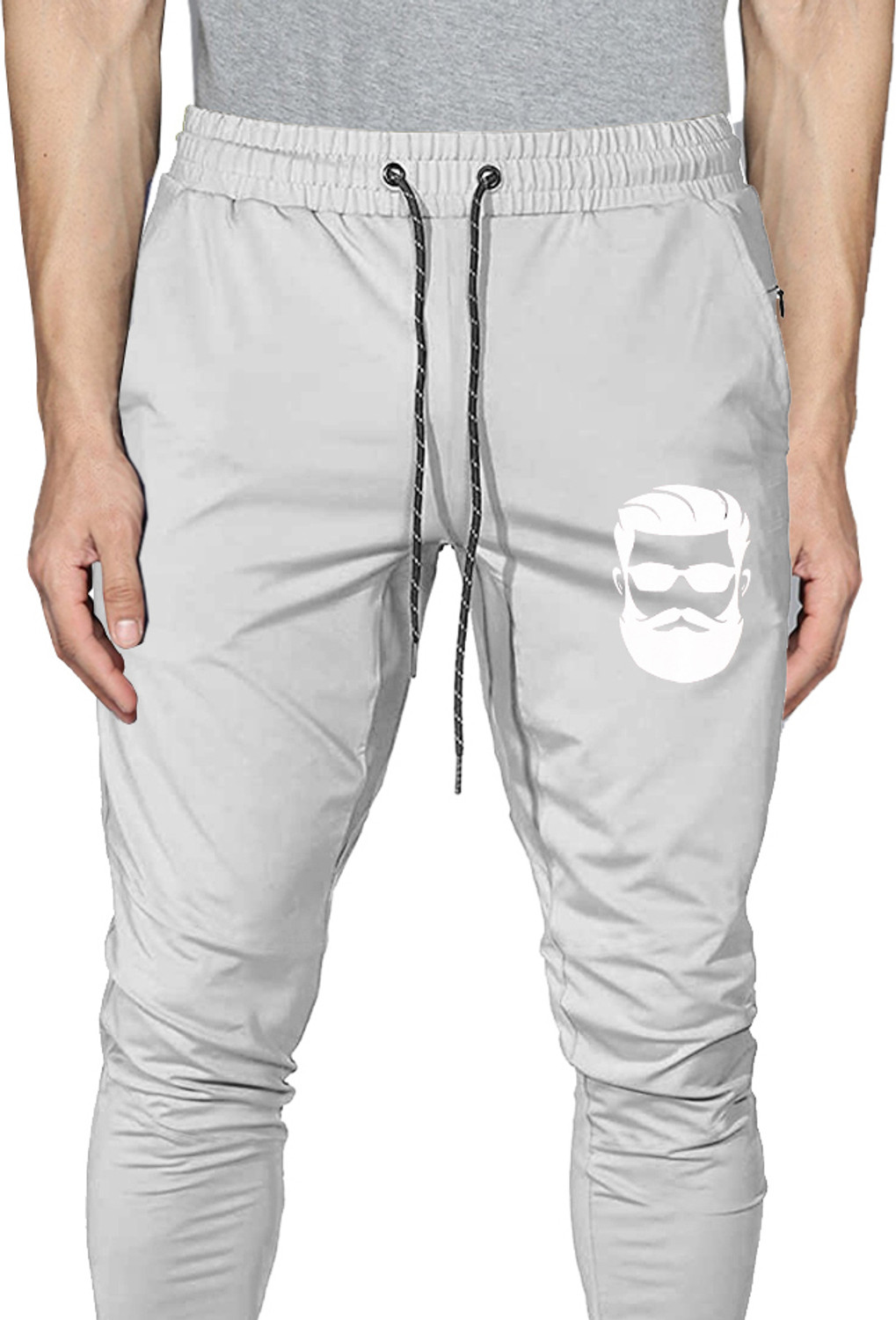 Image of AVOLT Printed Men White Track Pants