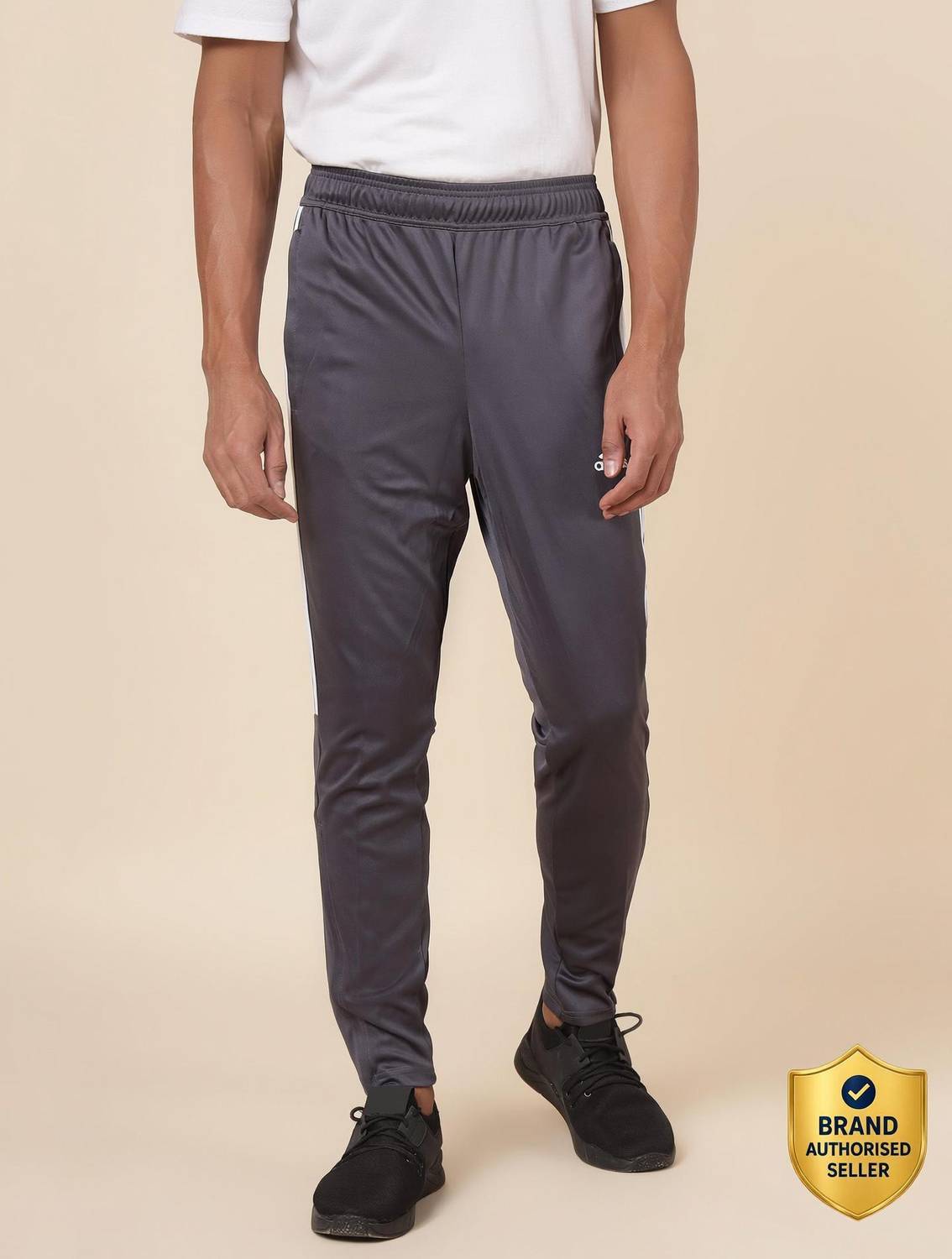 ADIDAS Solid Men Grey Track Pants