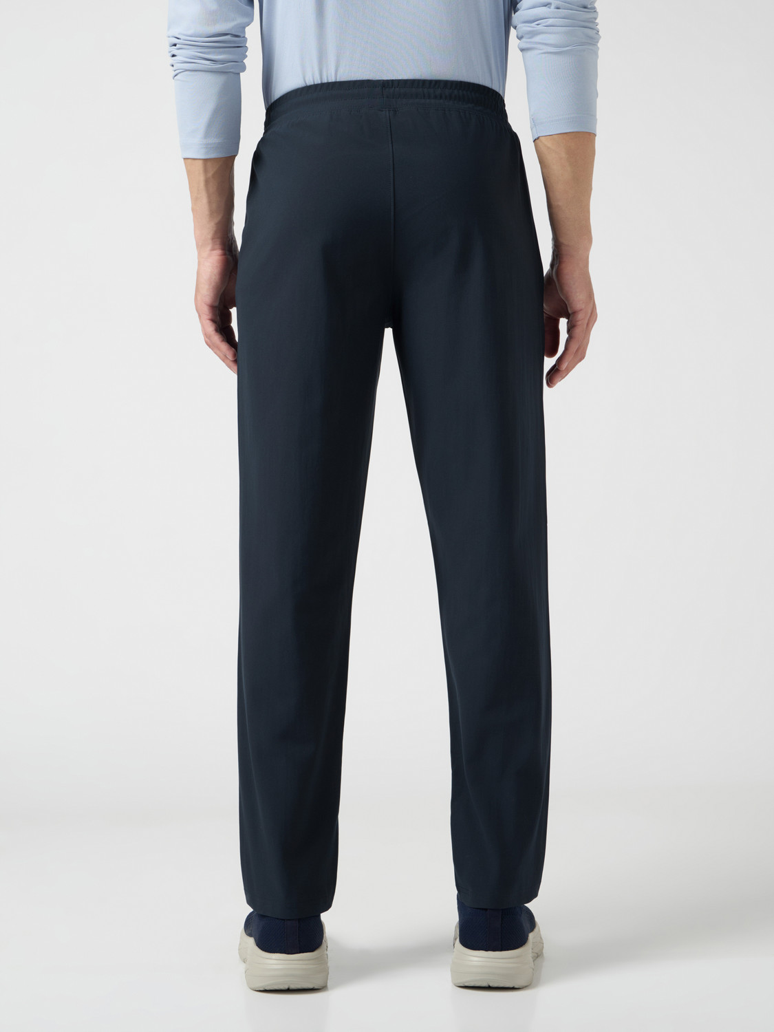 Image of TECHNOSPORT Solid Men Dark Blue Track Pants