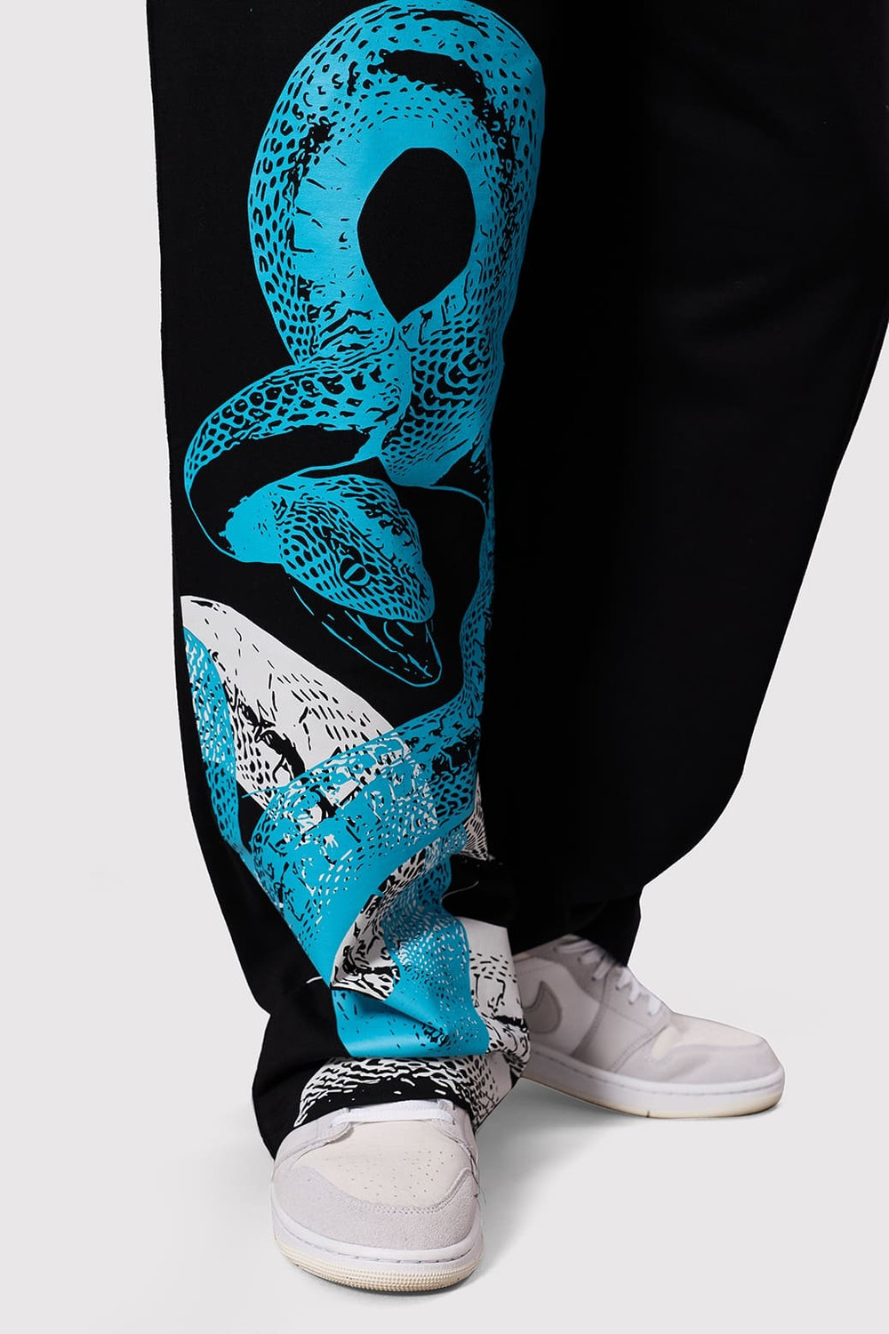 Image of FuaarK Graphic Print Men Black Track Pants