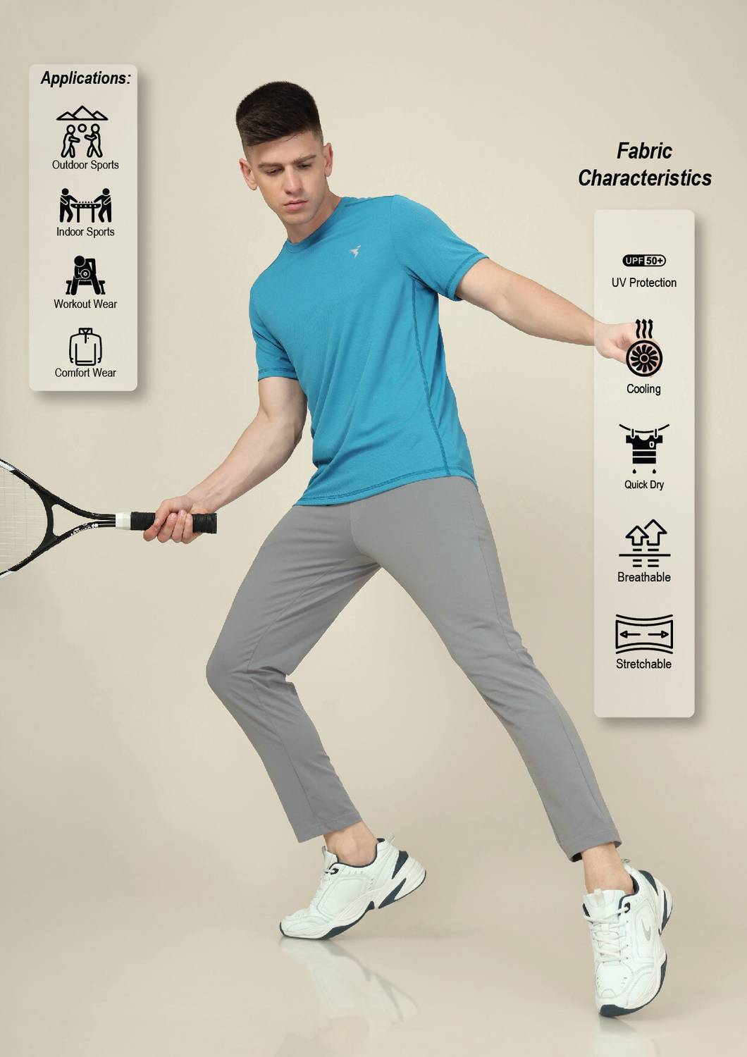TECHNOSPORT Men Grey Track Pants - Image 5