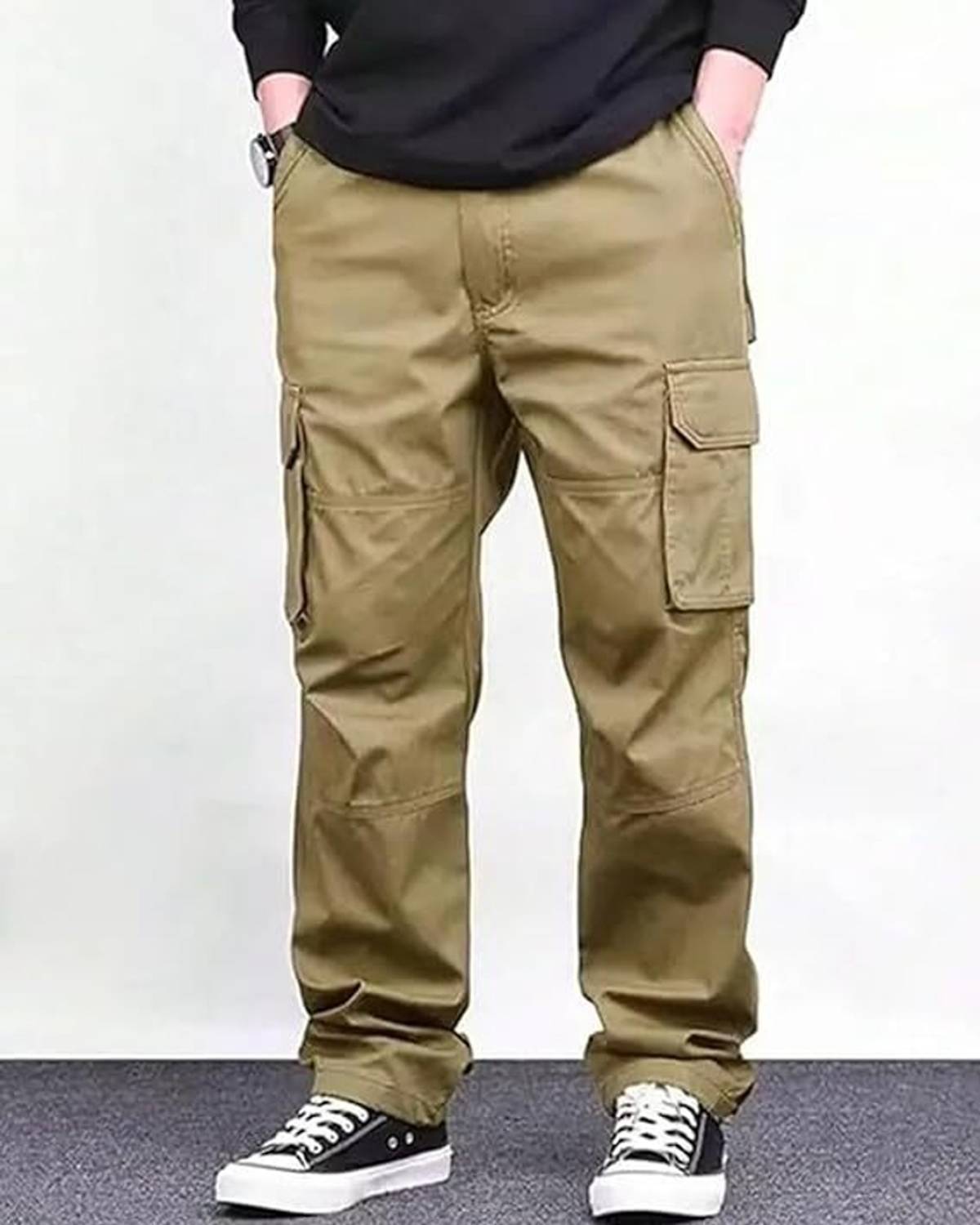 SATVISH Solid Men Brown Track Pants - Image 2