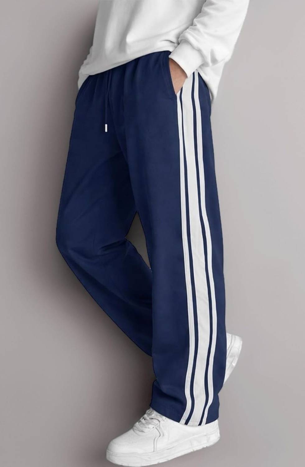RUSKSUN Men Dark Blue, Black Track Pants Pack of 2 - Image 4