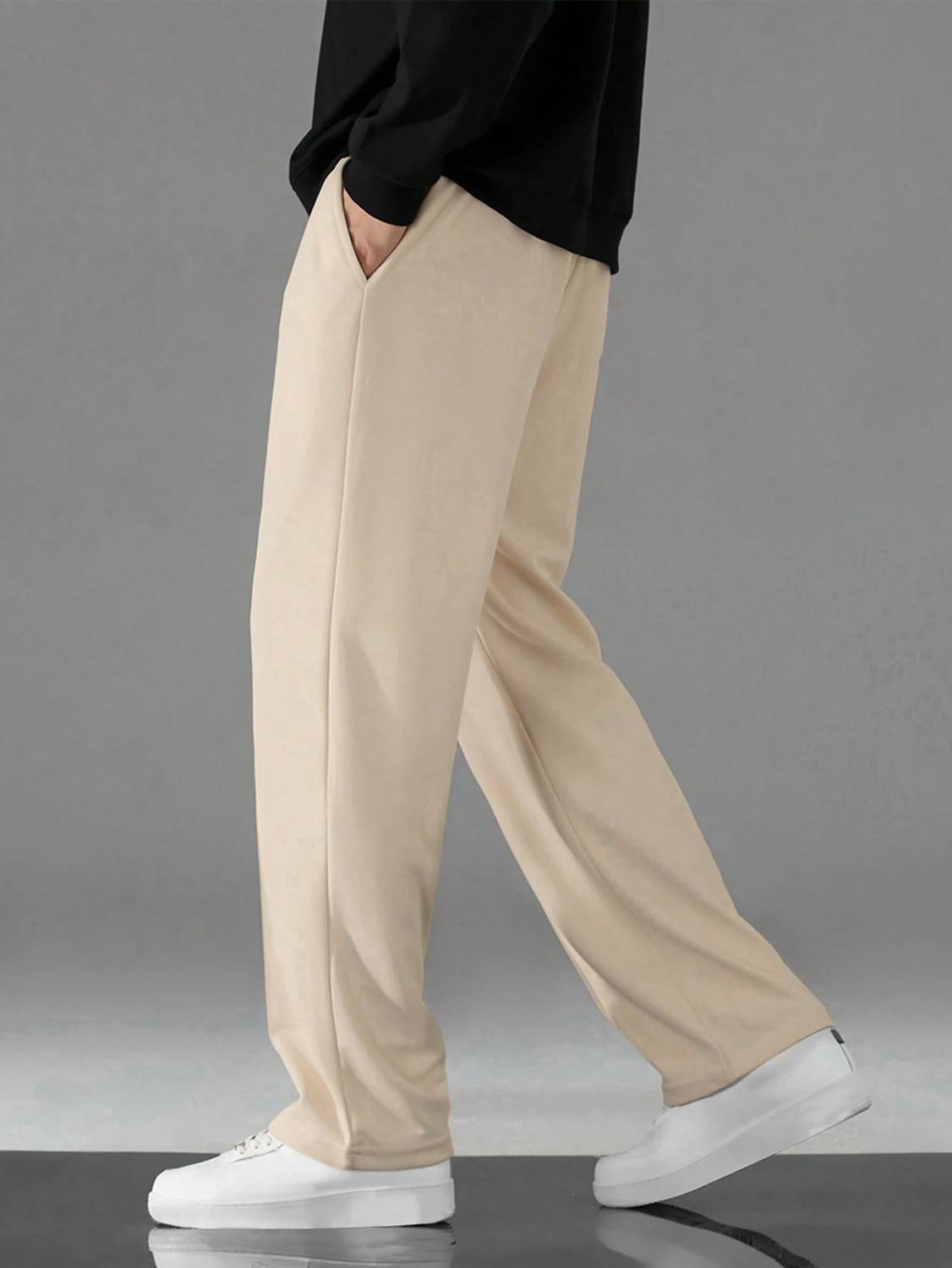KAJARU Relaxed Men Beige Trousers - Image 3