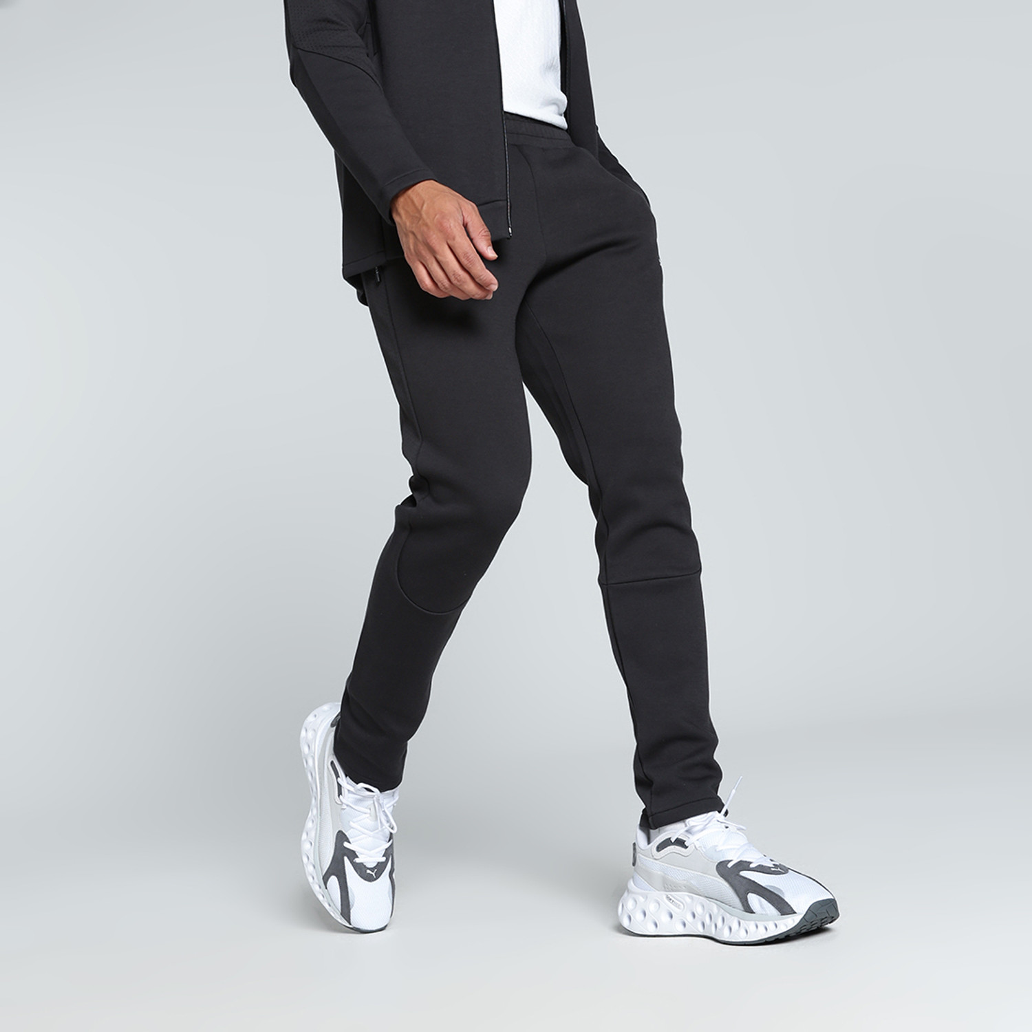 PUMA Solid Men Black Track Pants