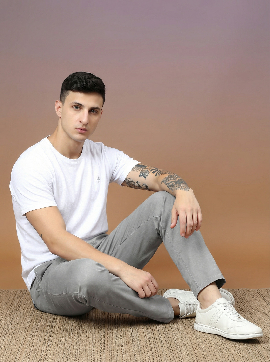 Image of METRONAUT Solid Men Grey Track Pants