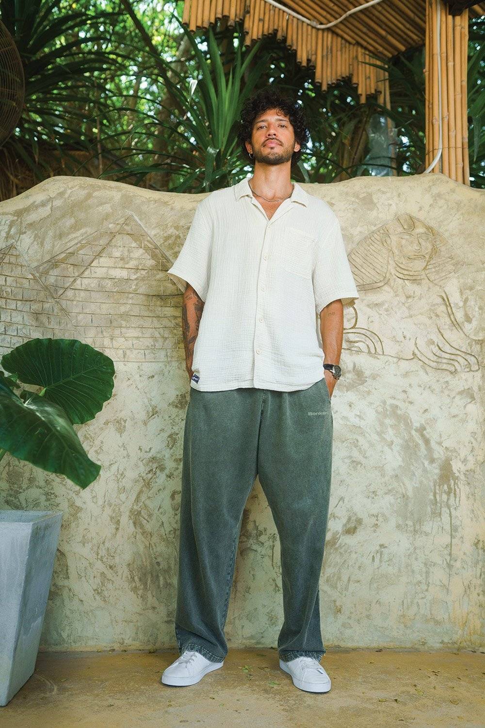 Bonkers Men Olive Track Pants - Image 2