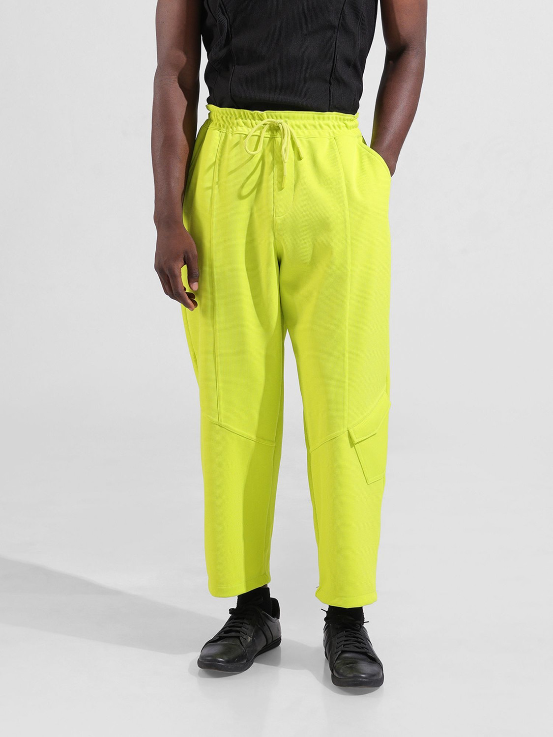 Image of The Indian Garage Co. Solid Men Green Track Pants