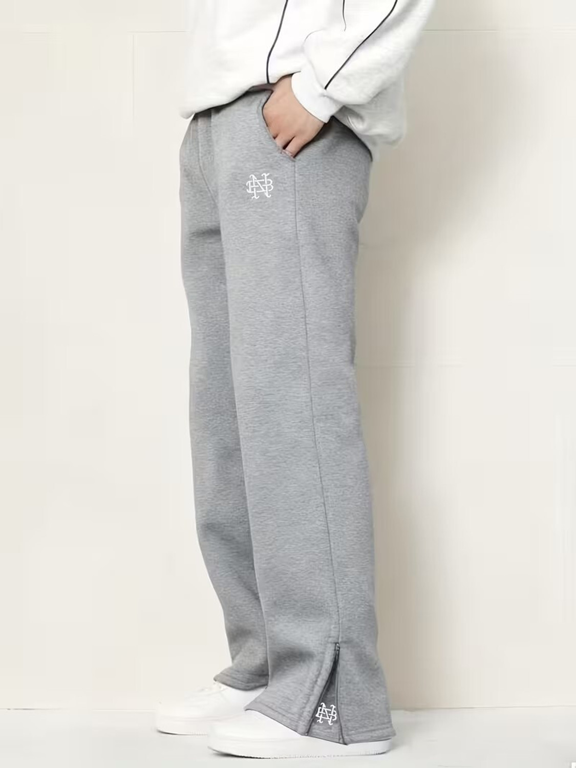 Image of METRONAUT Self Design Men Grey Track Pants