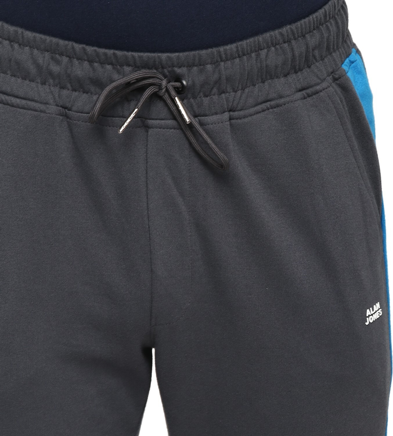 Image of Alan Jones Colorblock Men Grey Track Pants