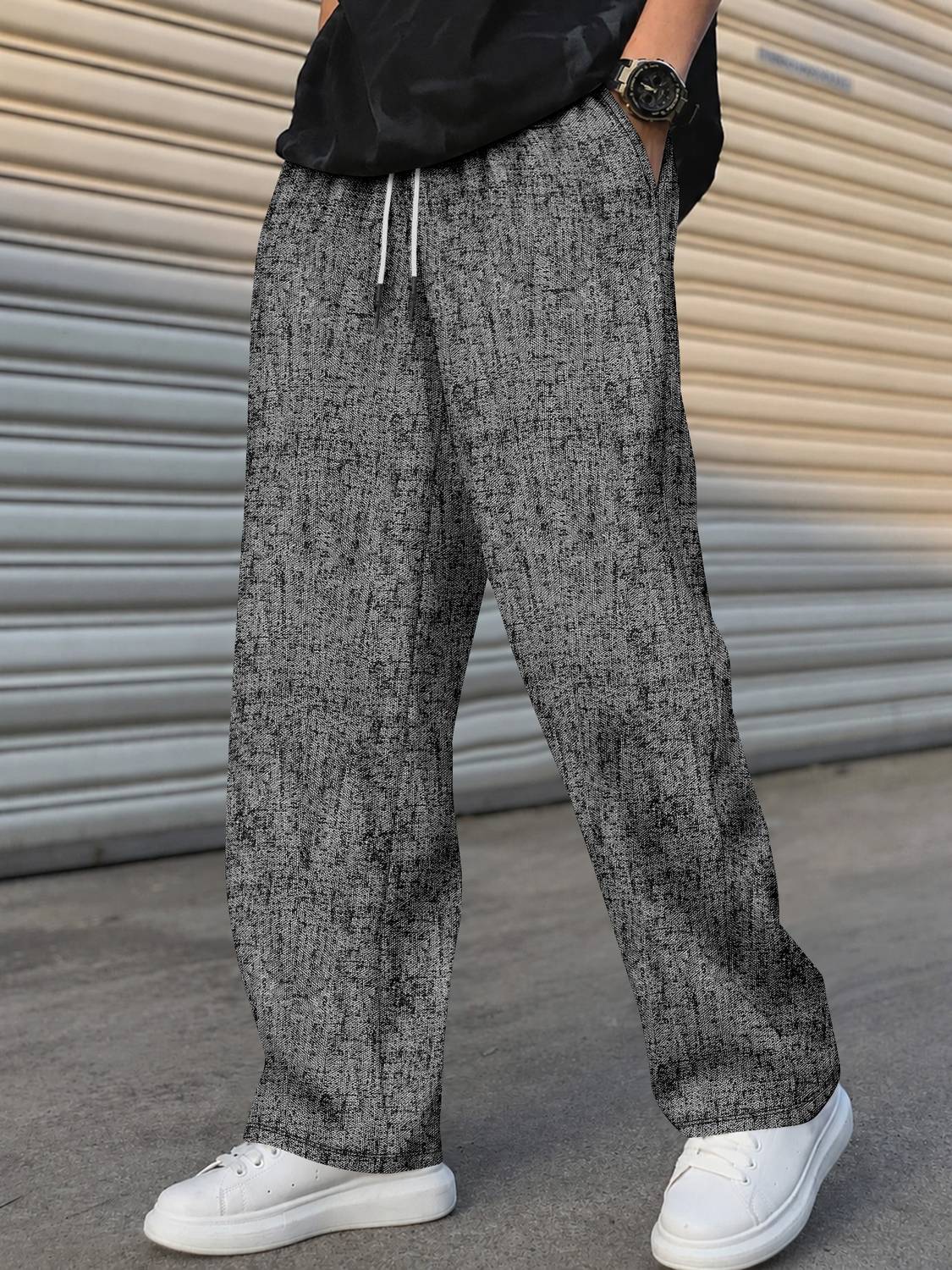 KAJARU Men Grey Track Pants - Image 1