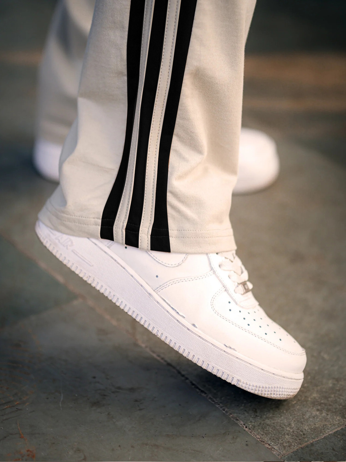 Image of KAJARU Striped Men Beige Track Pants