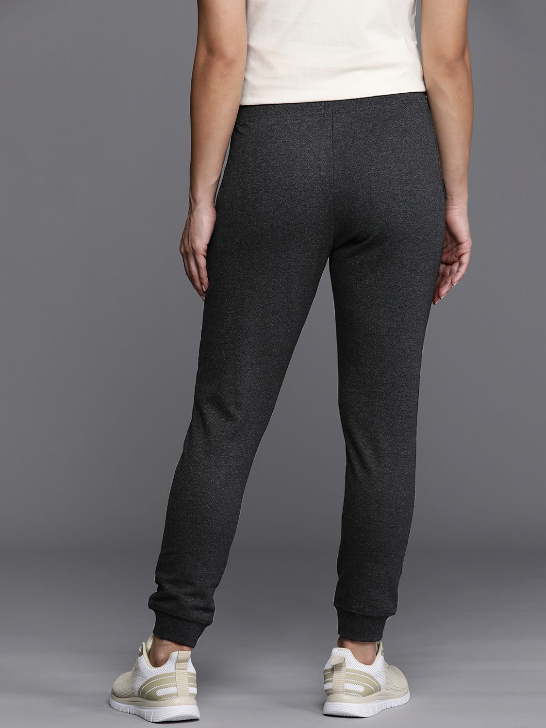 Image of HRX by Hrithik Roshan Printed Women Grey, Black Track Pants