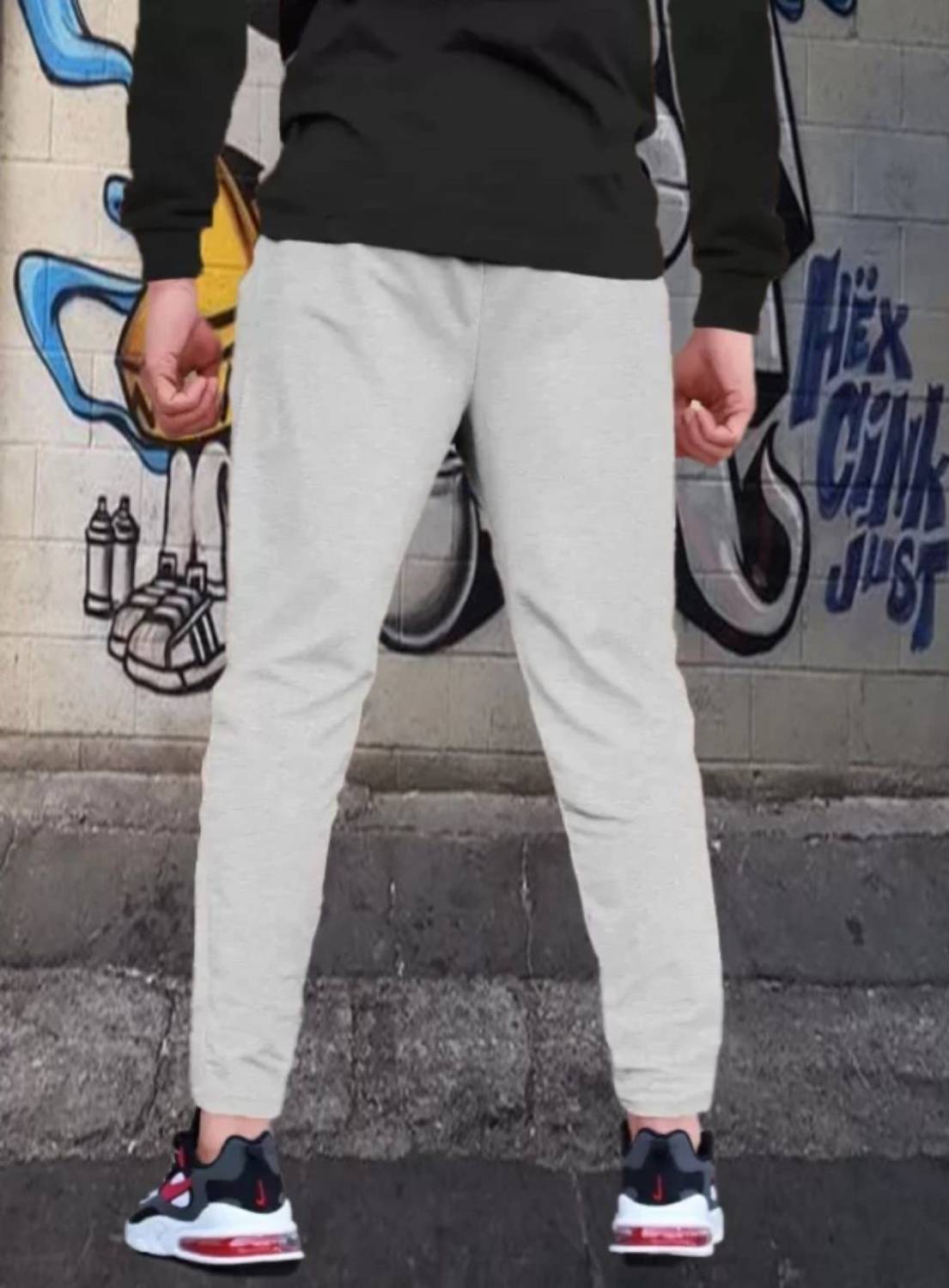Riksaw Printed Men Black, Grey Track Pants Pack of 2 - Image 4