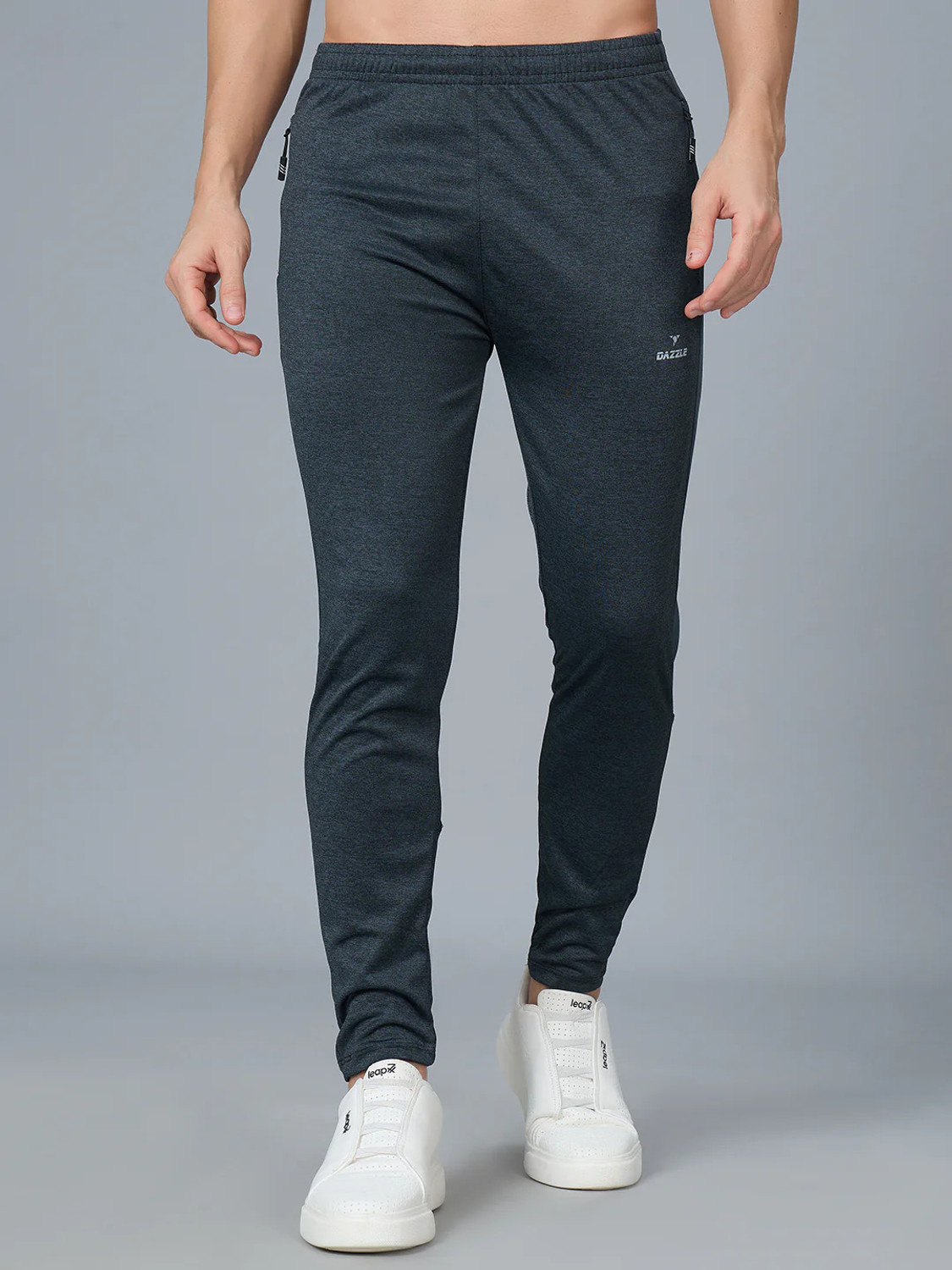 Image of Dazzle Sportswear Solid Men Black Track Pants