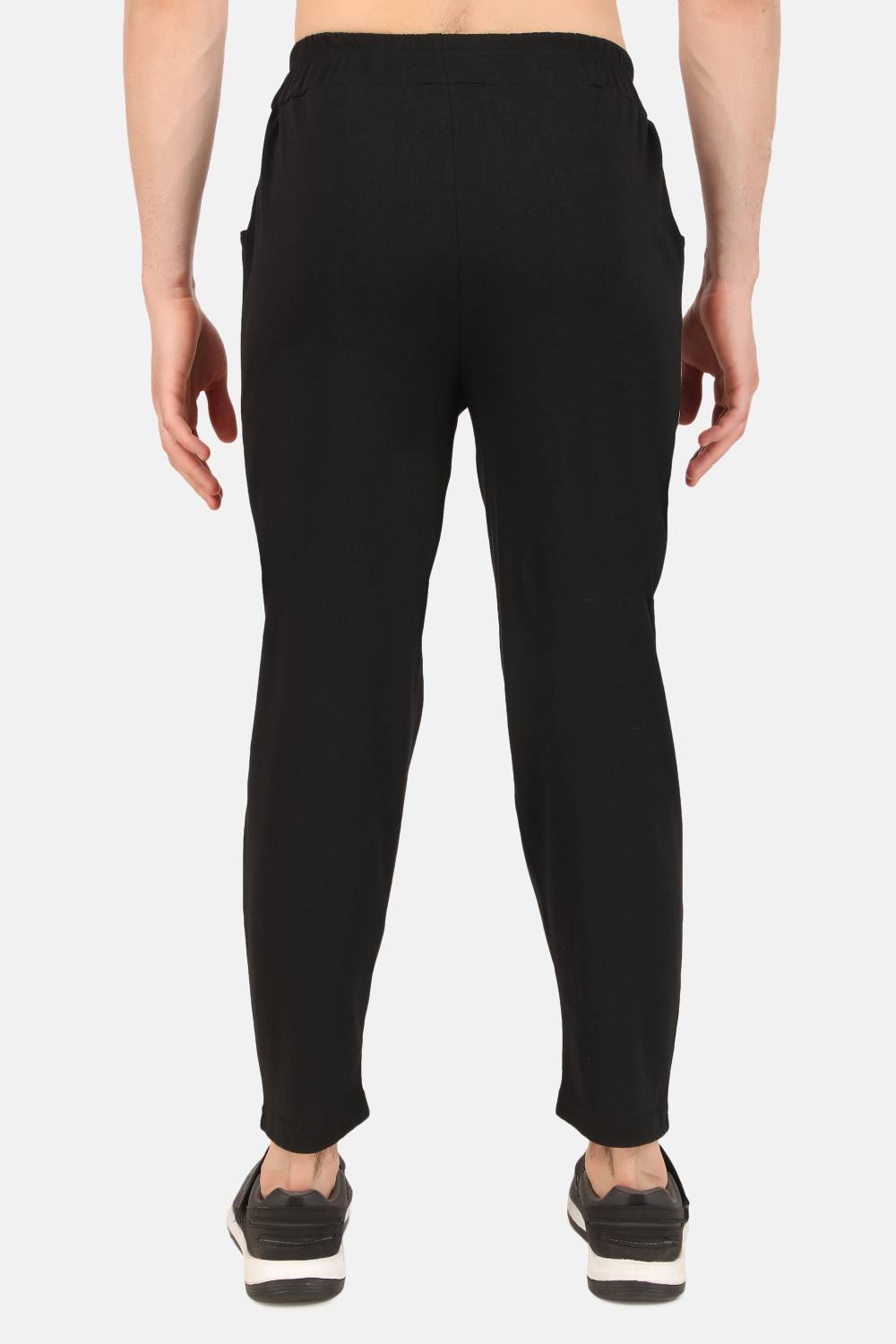 Clothina Black Striped Men Track Pants - Image 2