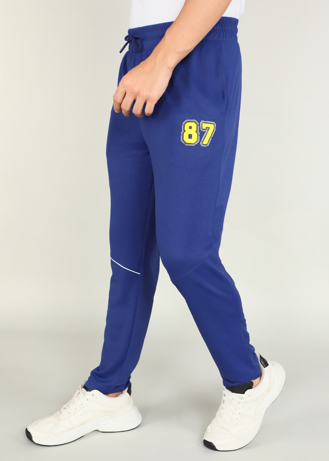 Image of Shiv Naresh Printed Men Dark Blue Track Pants