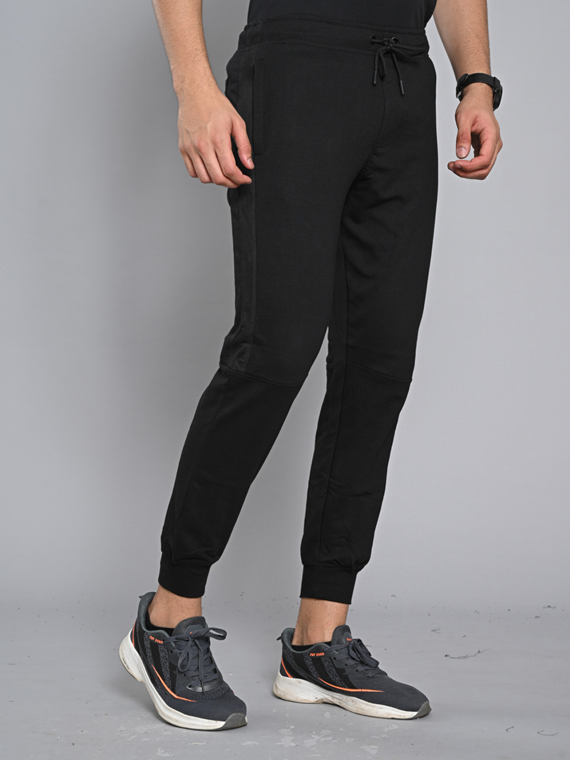 Image of KILLER Self Design Men Black Track Pants