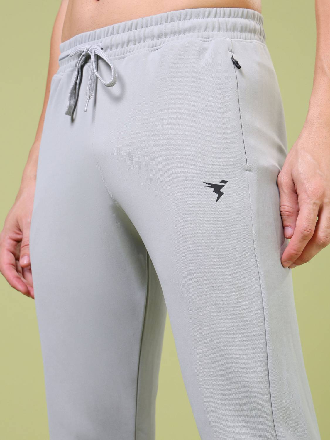 TECHNOSPORT Solid Men Grey Track Pants - Image 4