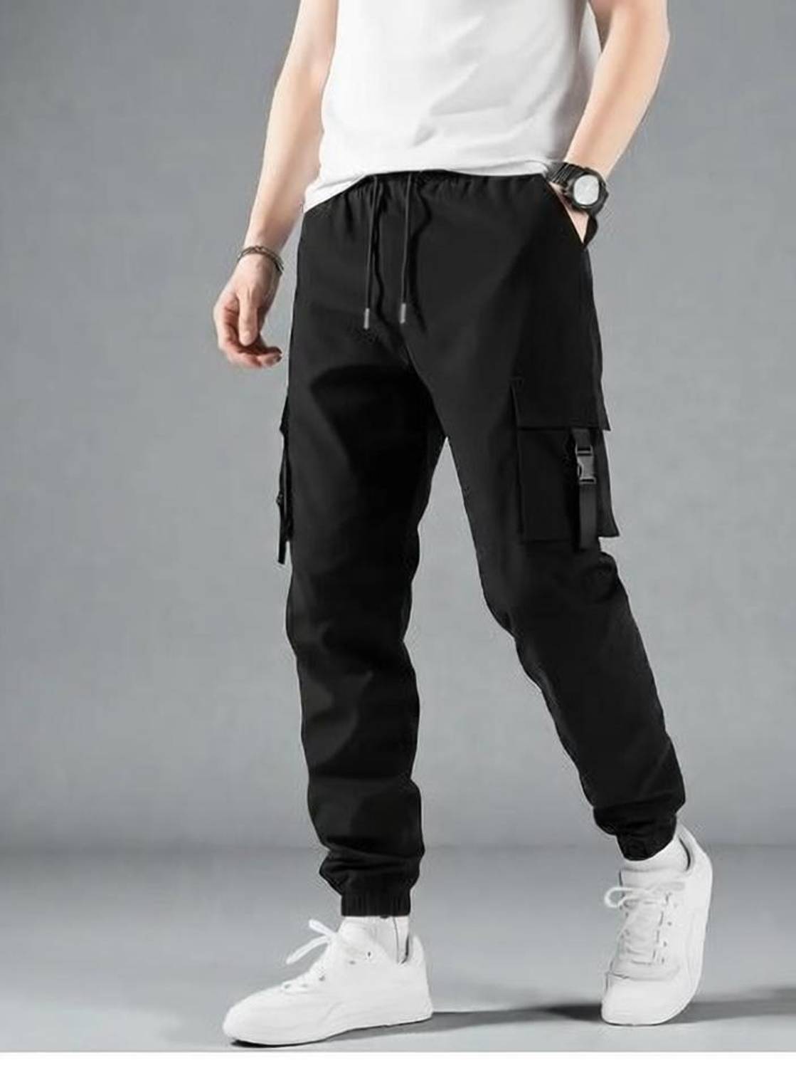 Bhavna Fashion Solid Men Black Track Pants