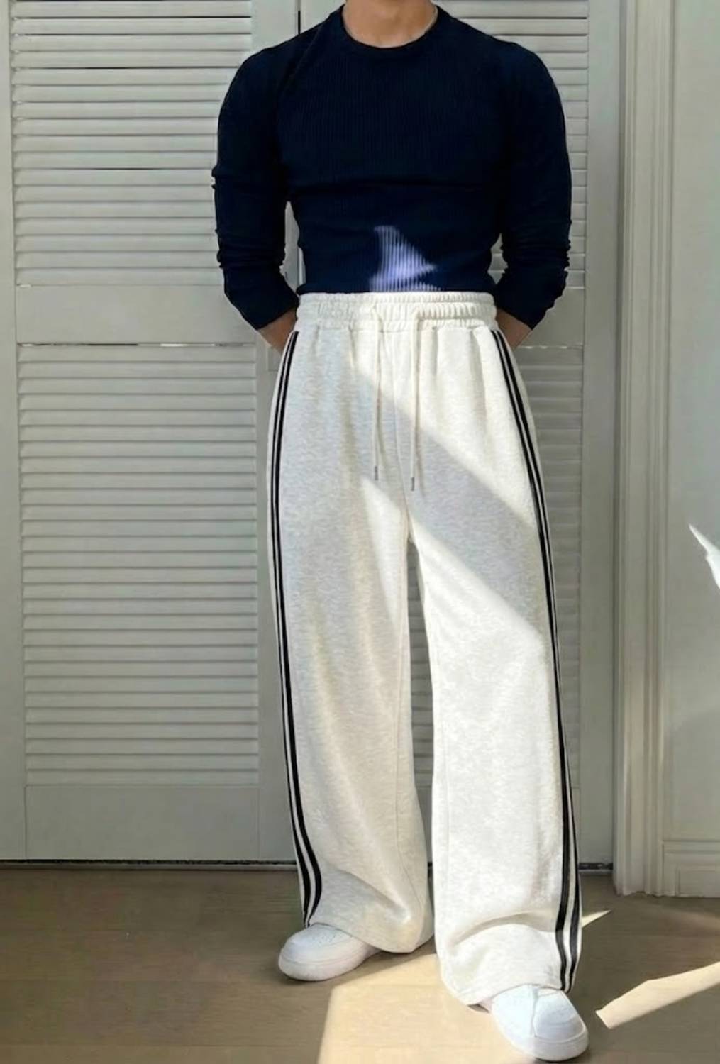 Dockstreet Men White Track Pants - Image 3