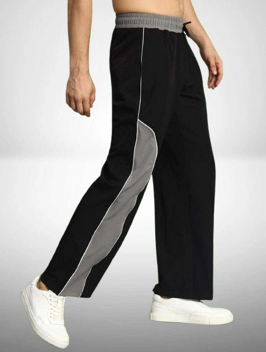 Image of Stockton Regular Fit Men Black Trousers