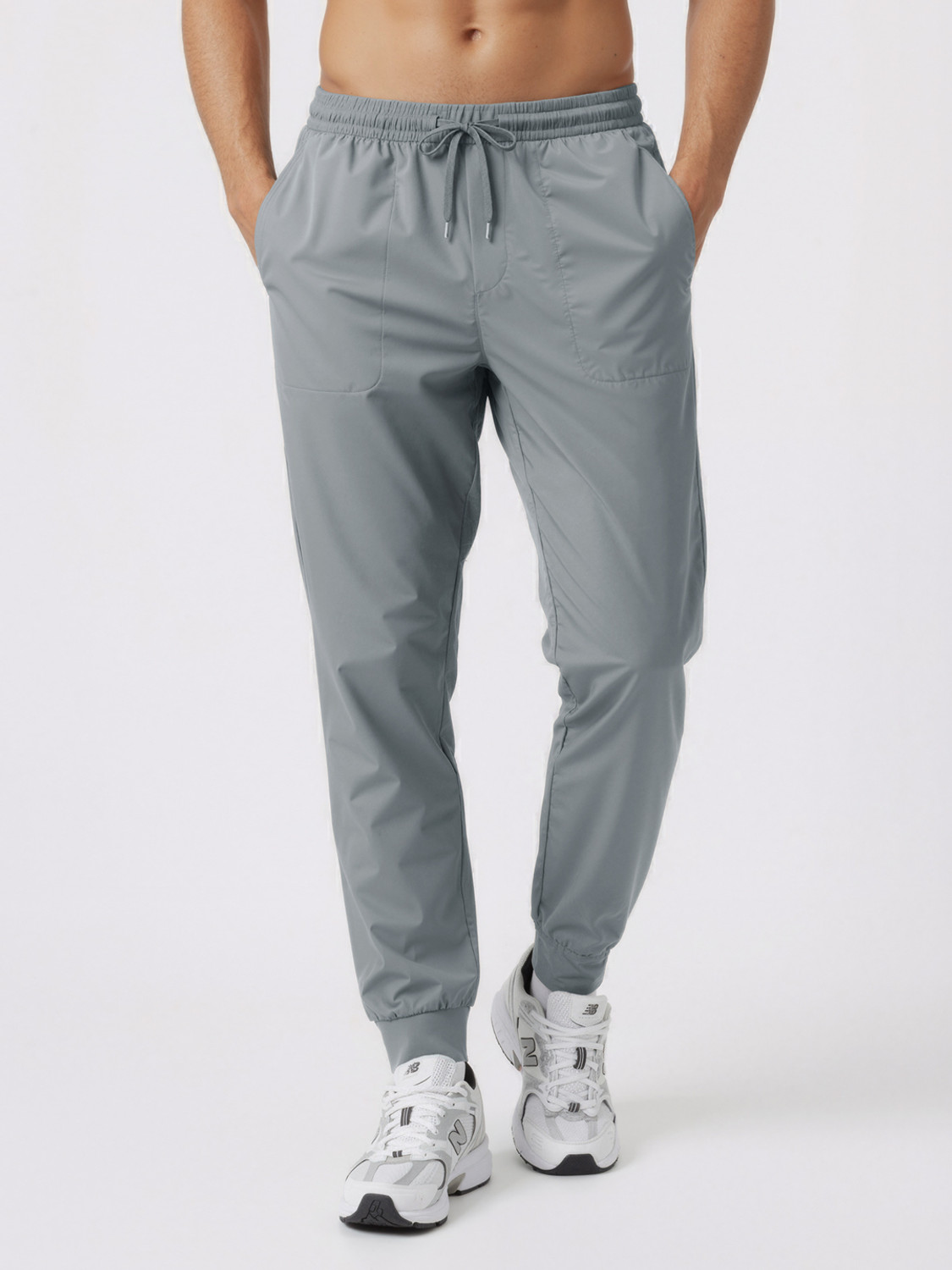 Image of Damensch Men Solid Grey Track Pants