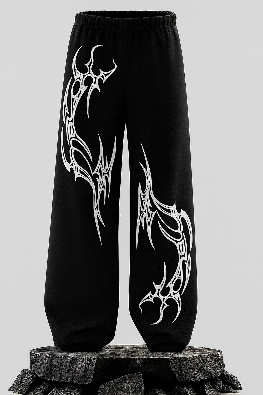 Genrexity Printed Men Black Track Pants - Image 1
