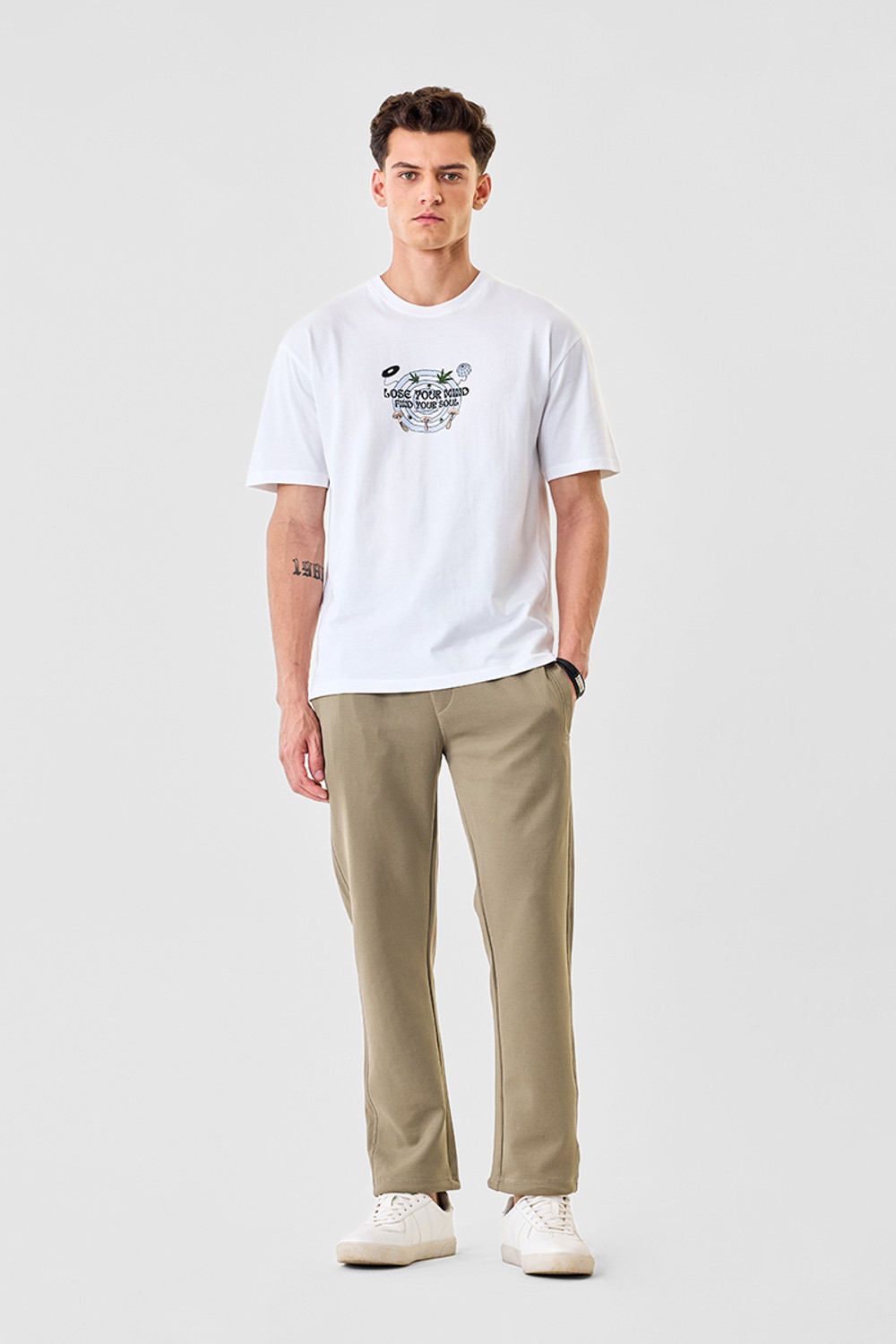 Image of Snitch Solid Men Brown Track Pants