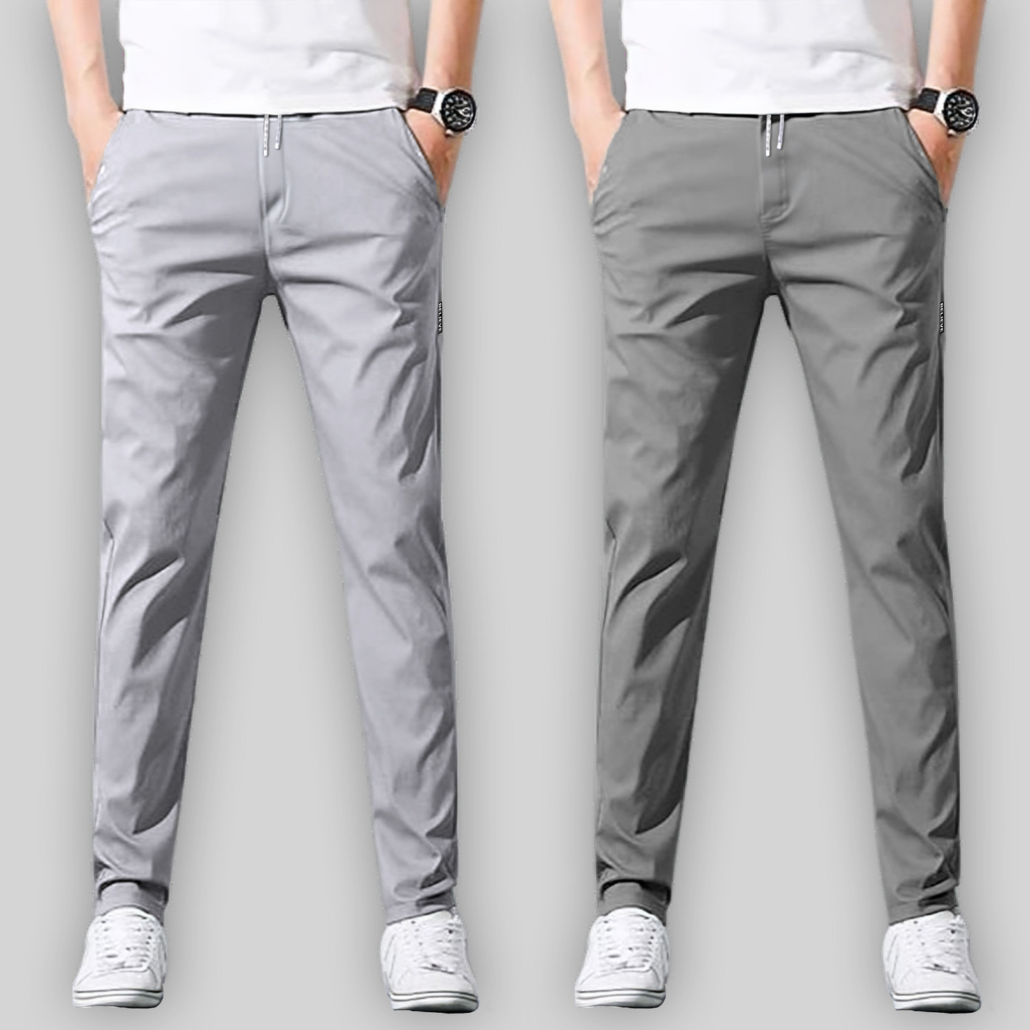 Image of Joggers Park Printed Men Grey Track Pants