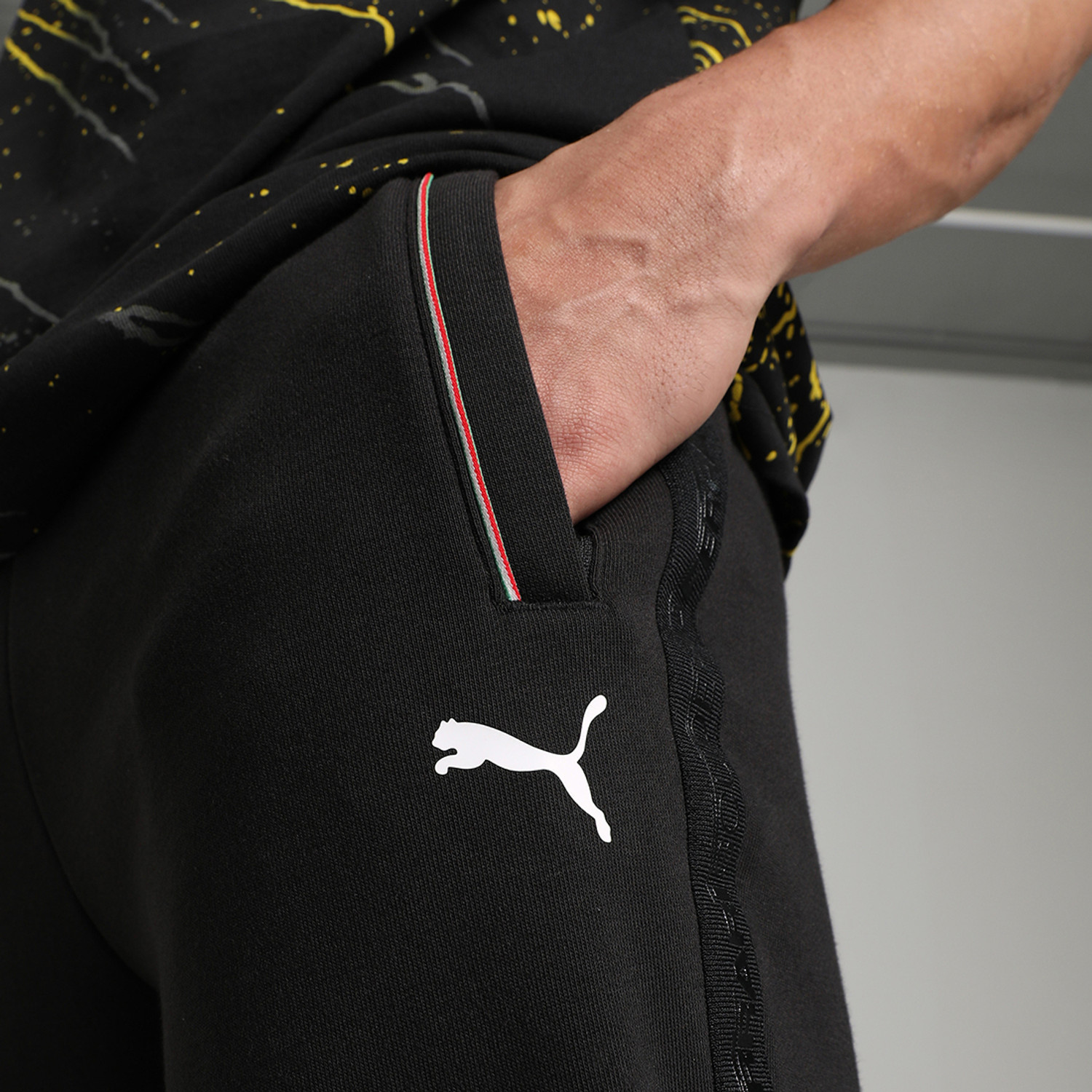 Image of PUMA Solid Men Black Track Pants