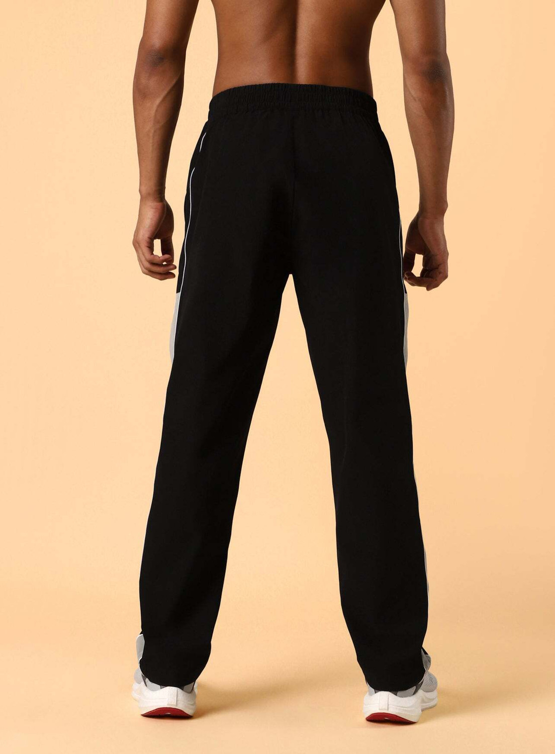 Image of Cult Striped Men Black Track Pants